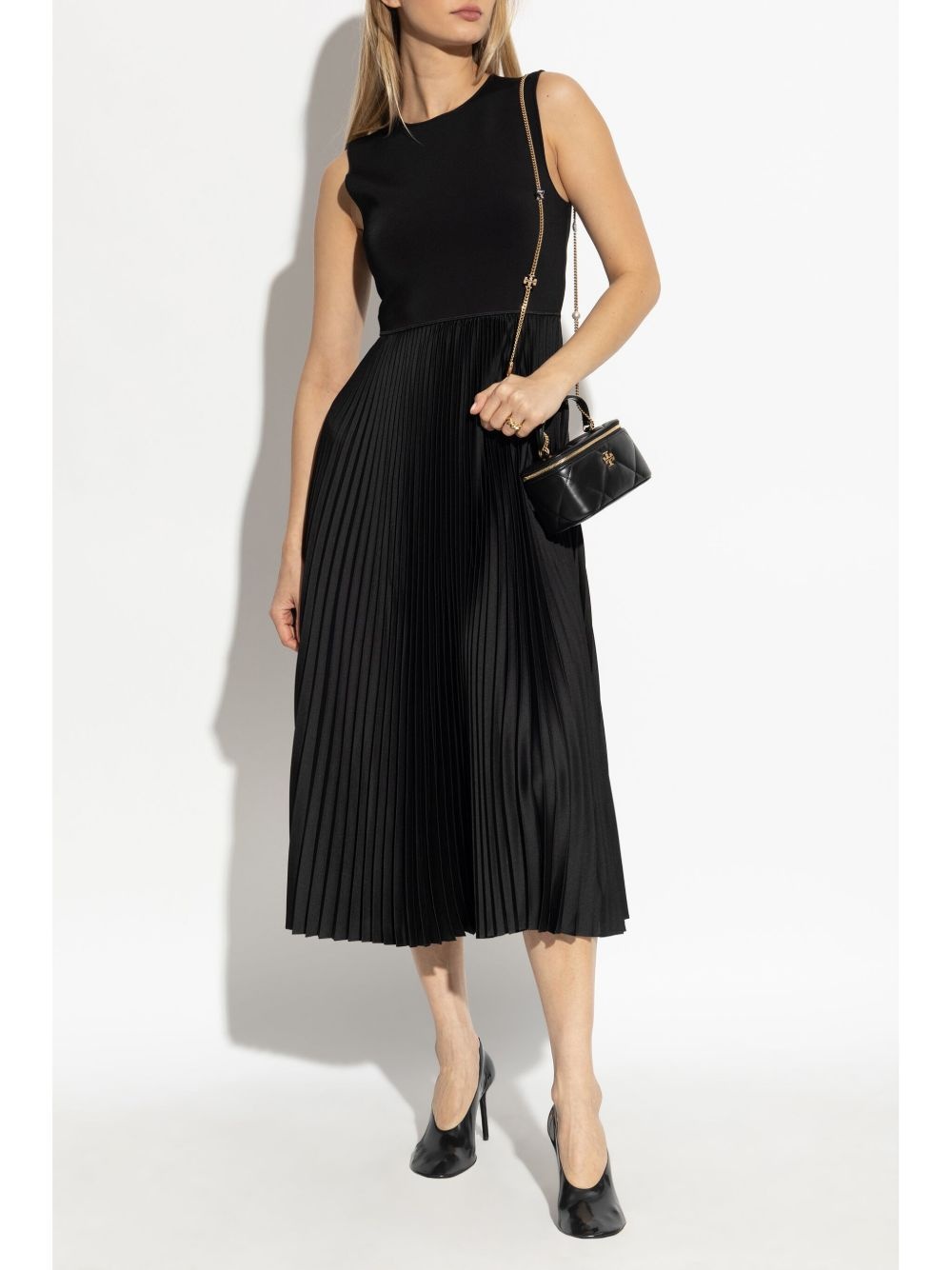 pleated satin dress - 2