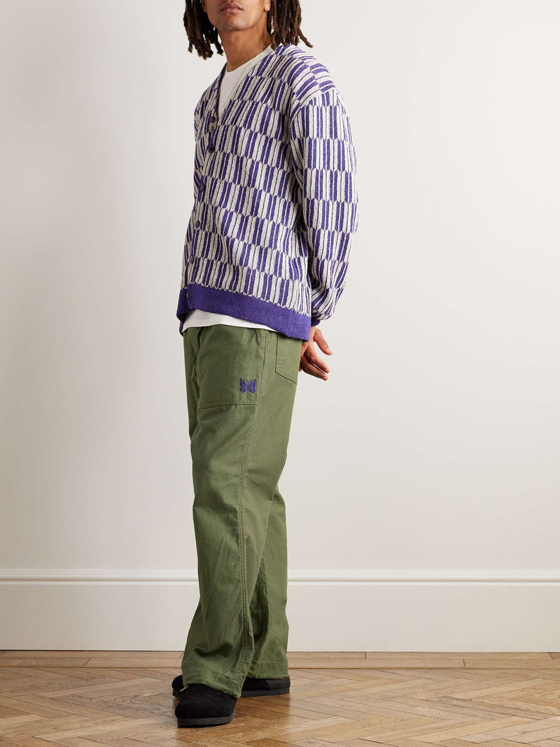 NEEDLES Straight-Leg Logo-Embroidered Cotton-CanvasTrousers outlook