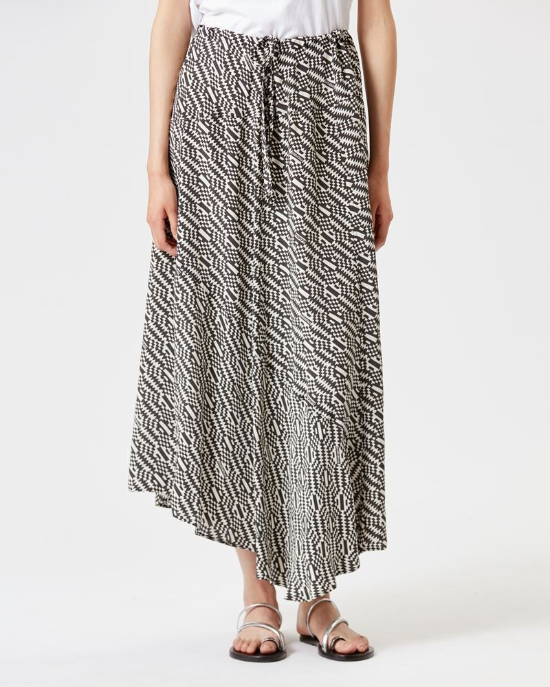 ALONA LONG MONOGRAM SKIRT 4