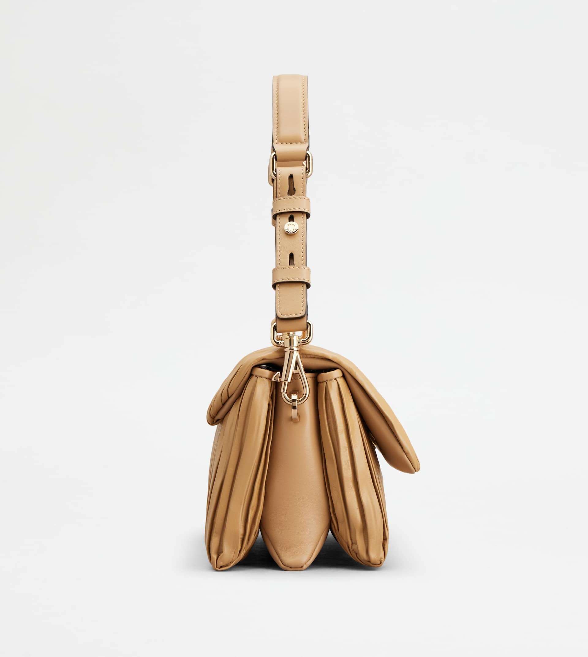T TIMELESS FLAP BAG IN LEATHER MINI - NATURAL - 5