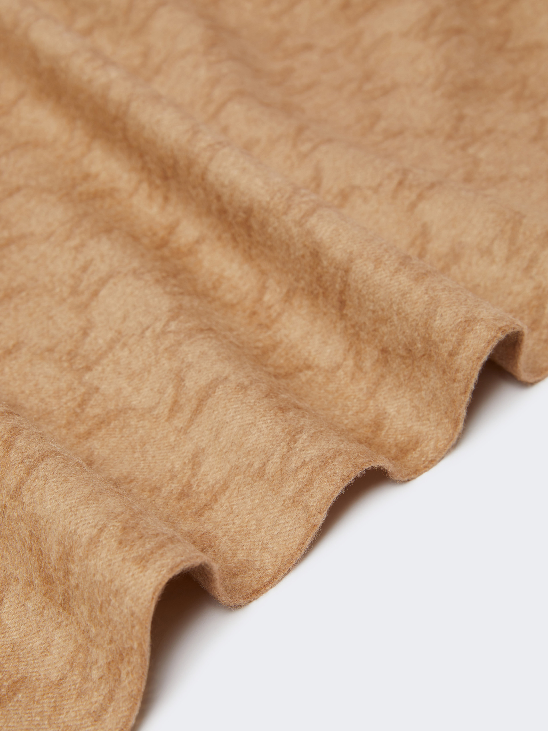 WKLOGO Jacquard camel stole - 3
