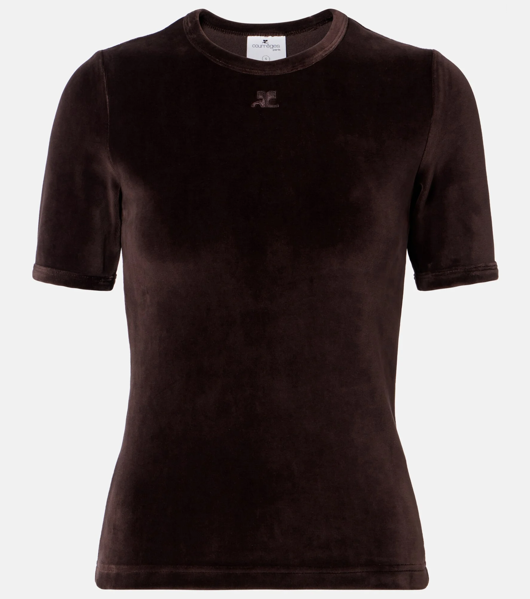 Cotton-blend velvet T-shirt - 1