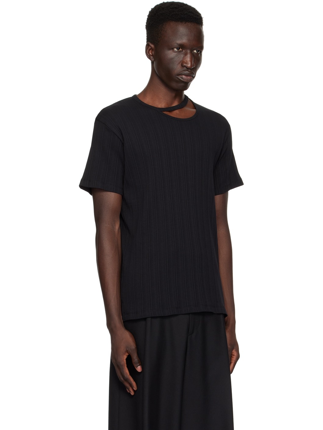 Black Cutout T-Shirt - 2