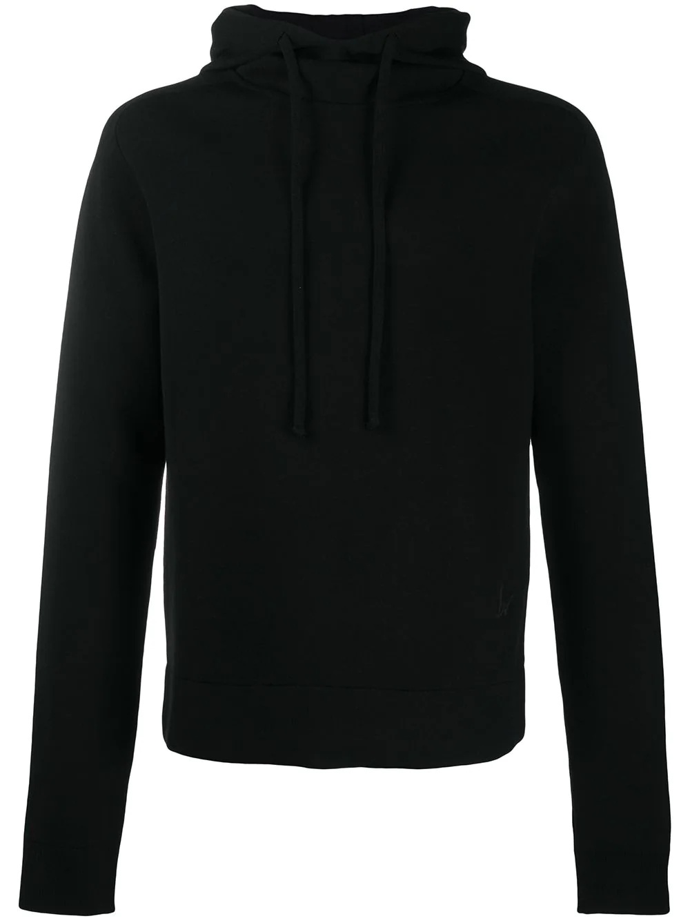 knitted raglan sleeves hoodie - 1