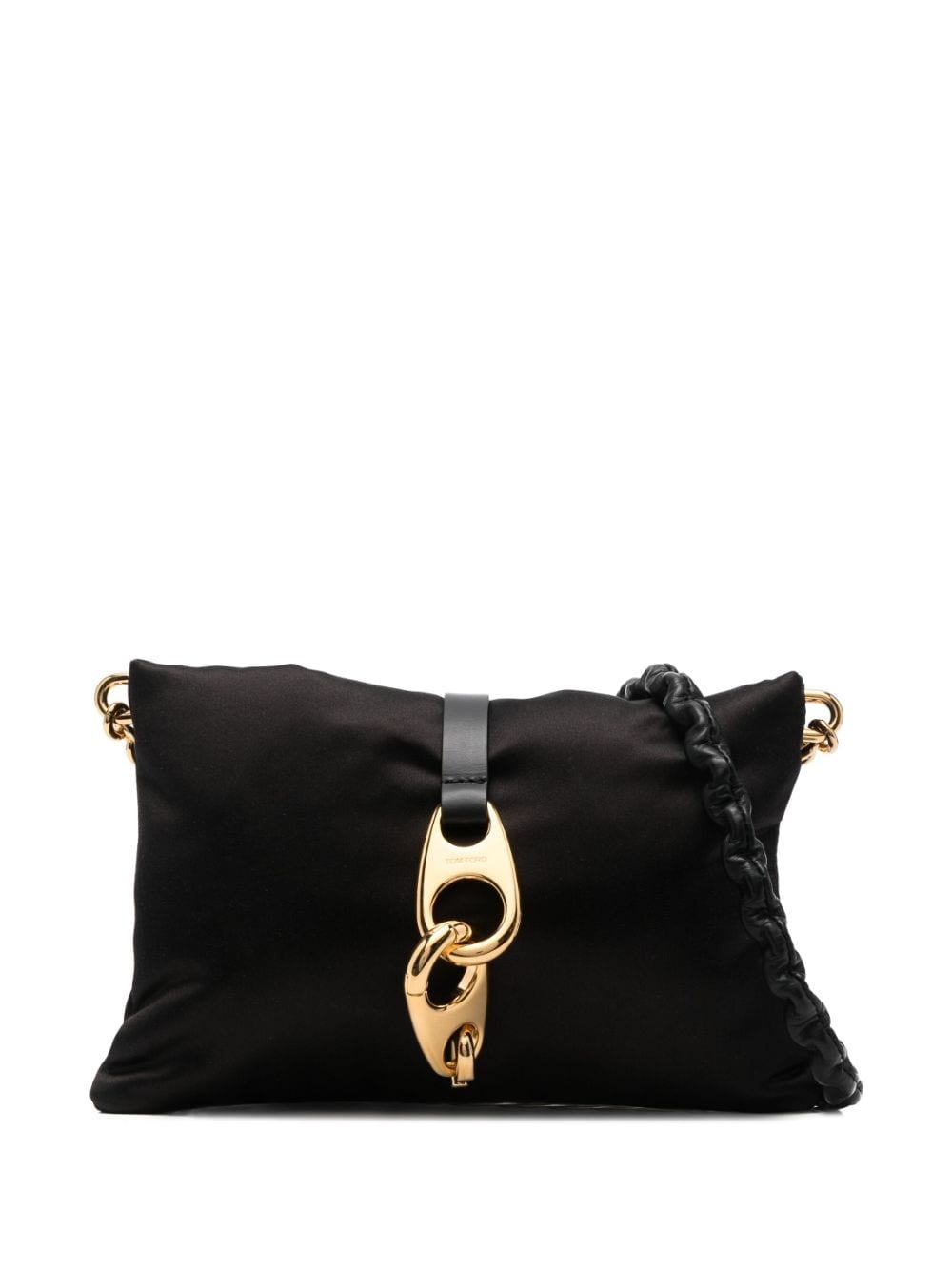 Carine Large Leather Shoulder Bag in Black - Tom Ford