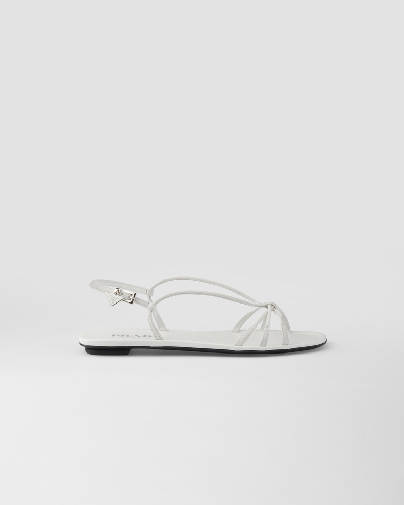 Prada Flat leather sandals outlook