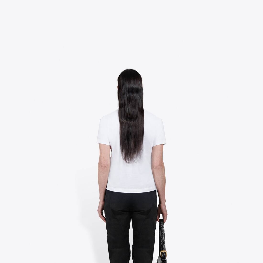 Women's New Copyright Small Fit T-shirt in White - 5
