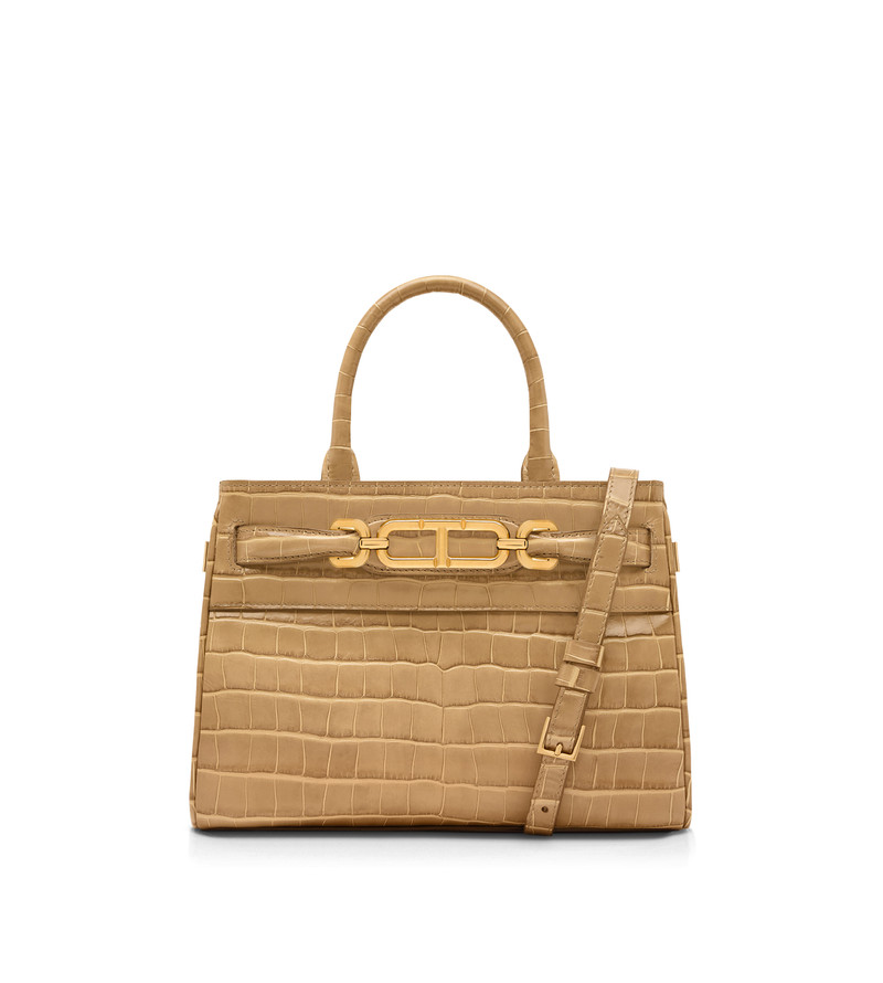 PRINTED CROCODILE LEATHER WHITNEY SMALL TOP HANDLE 1