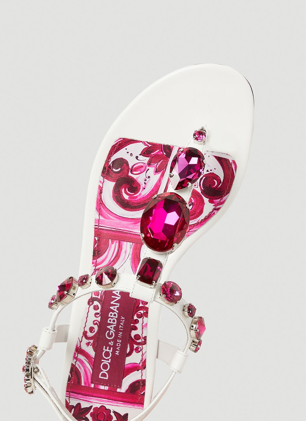 Crystal Embellished Majolica Sandals - 7