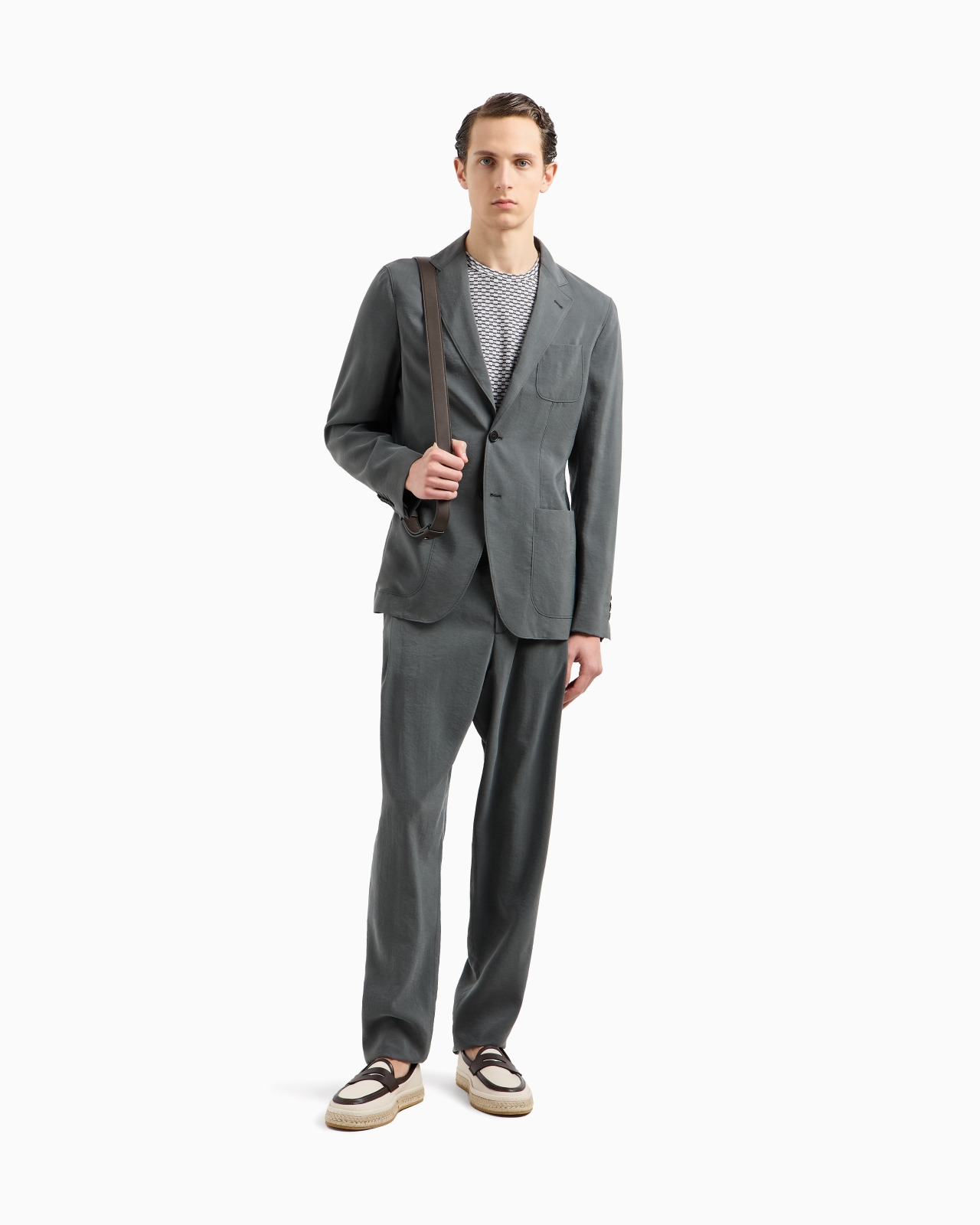 UPTON LINE SINGLE-BREASTED JACKET IN WASHED SILK - 2