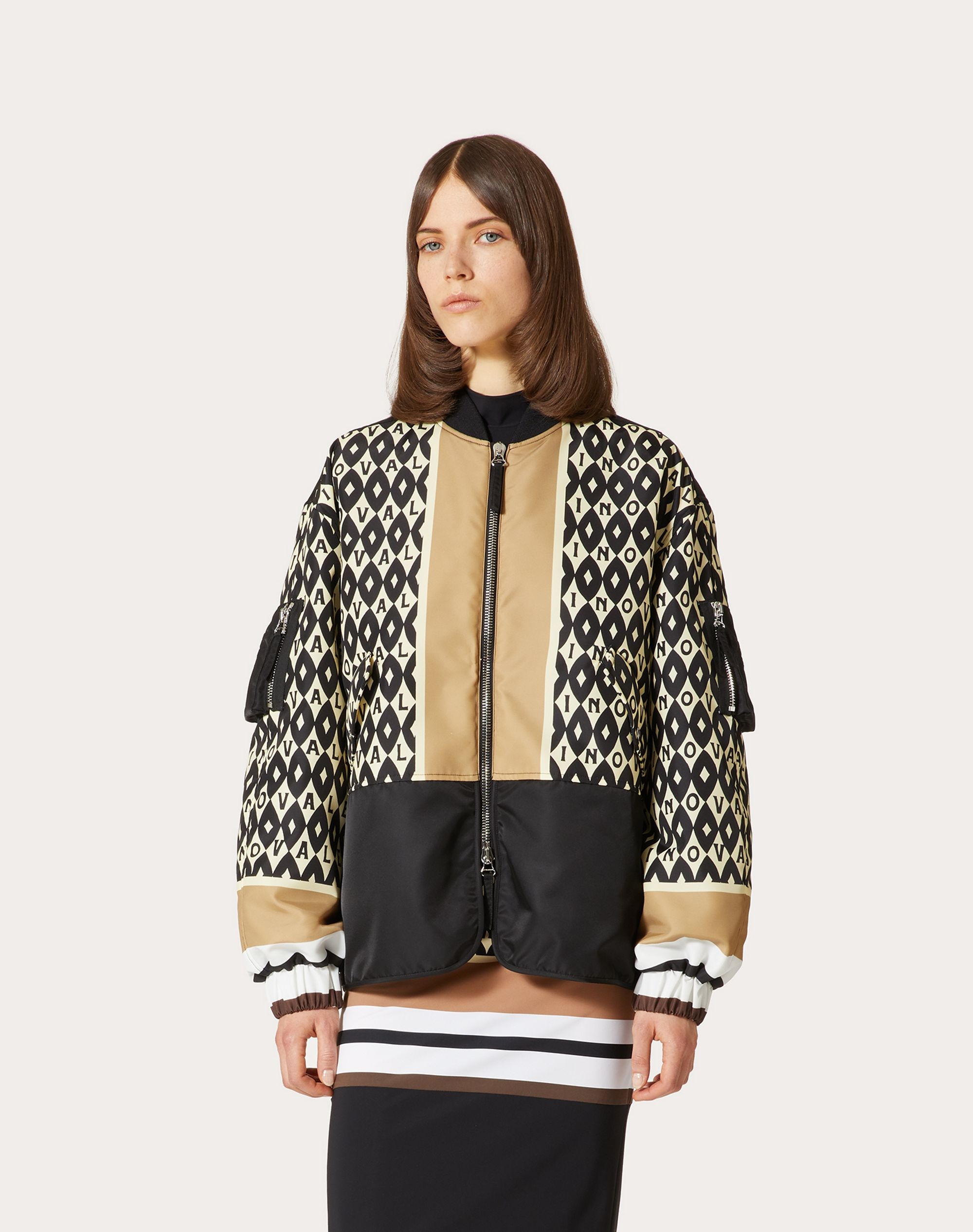 PRINTED NYLON BOMBER JACKET - 3
