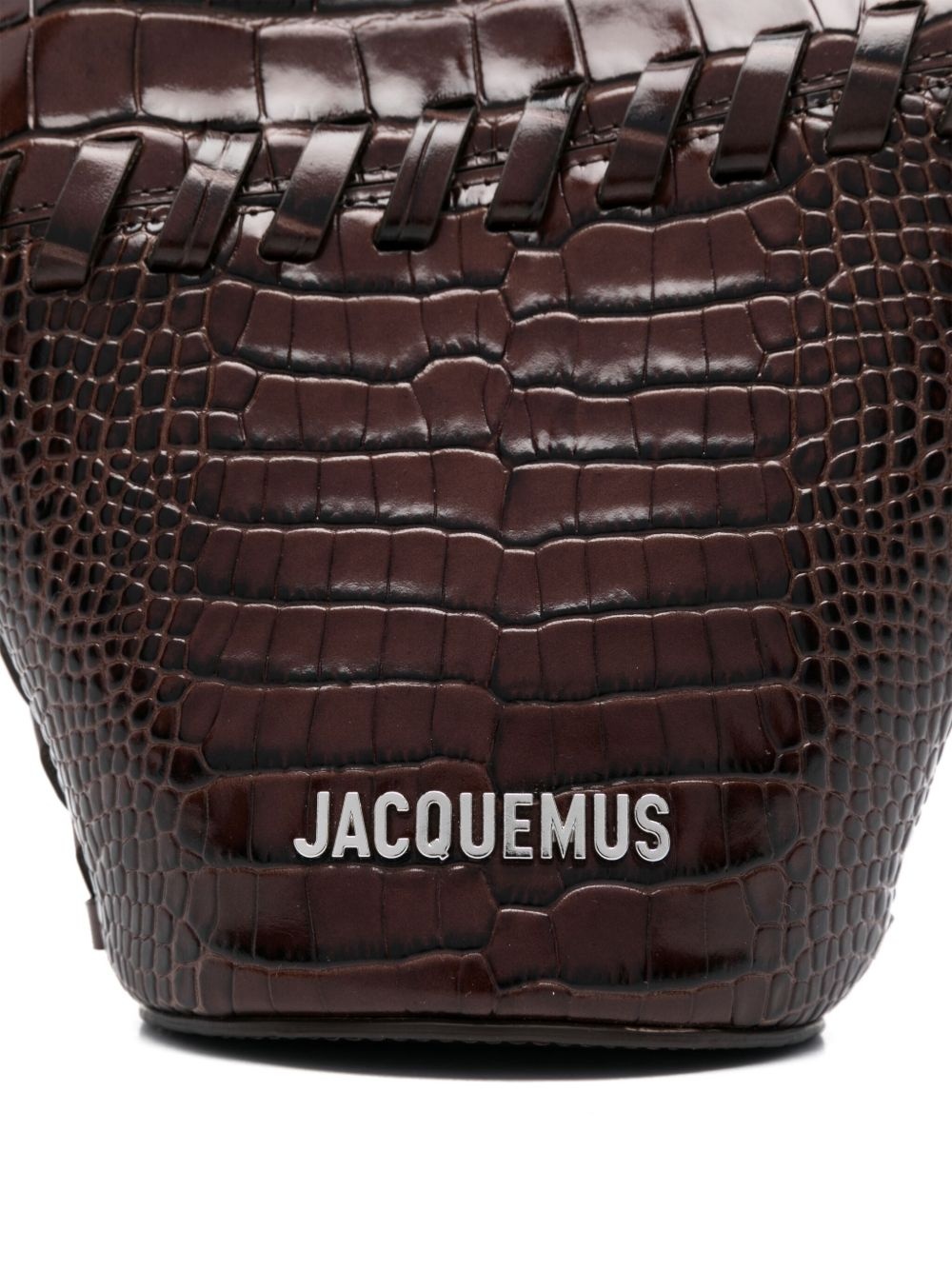 croc-embossed tote bag - 4