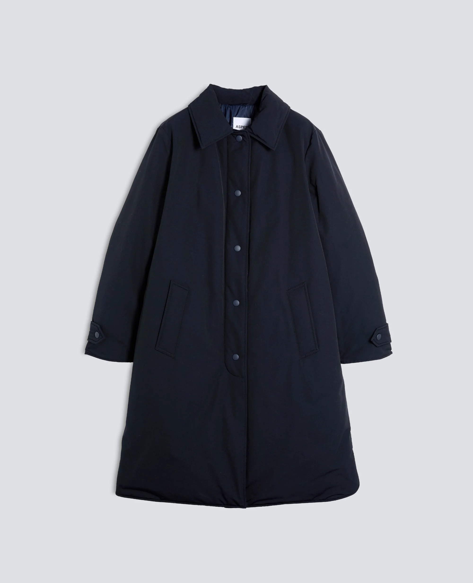 PADDED WATER-REPELLENT COTTON-BLEND CANVAS COAT - 1
