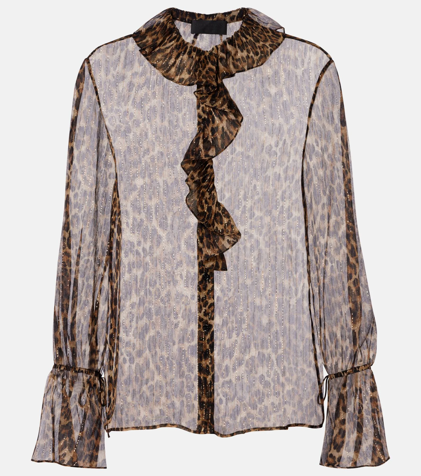 Cecily leopard-print silk-blend blouse - 1