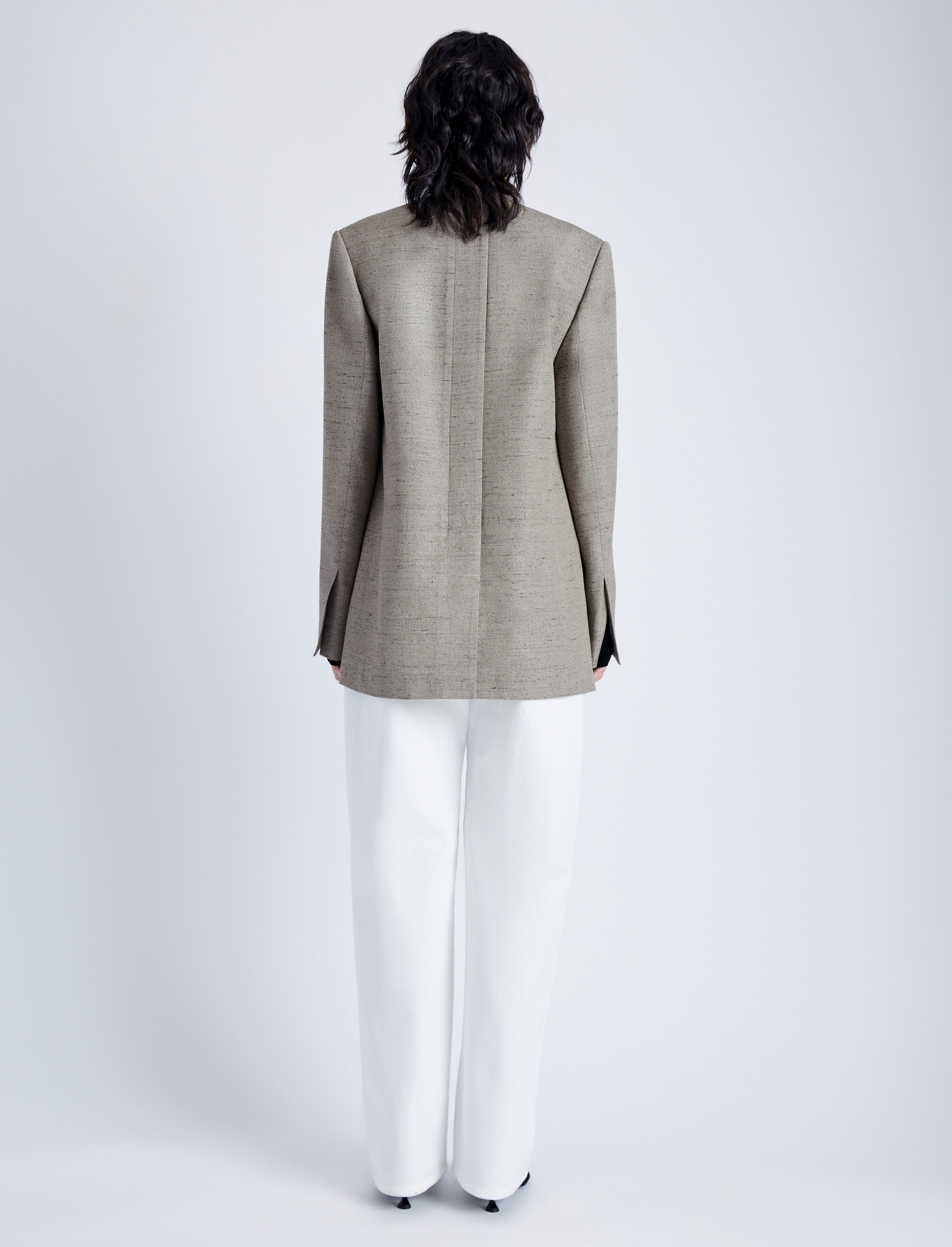 Hadley Jacket in Melange Viscose Linen - 5