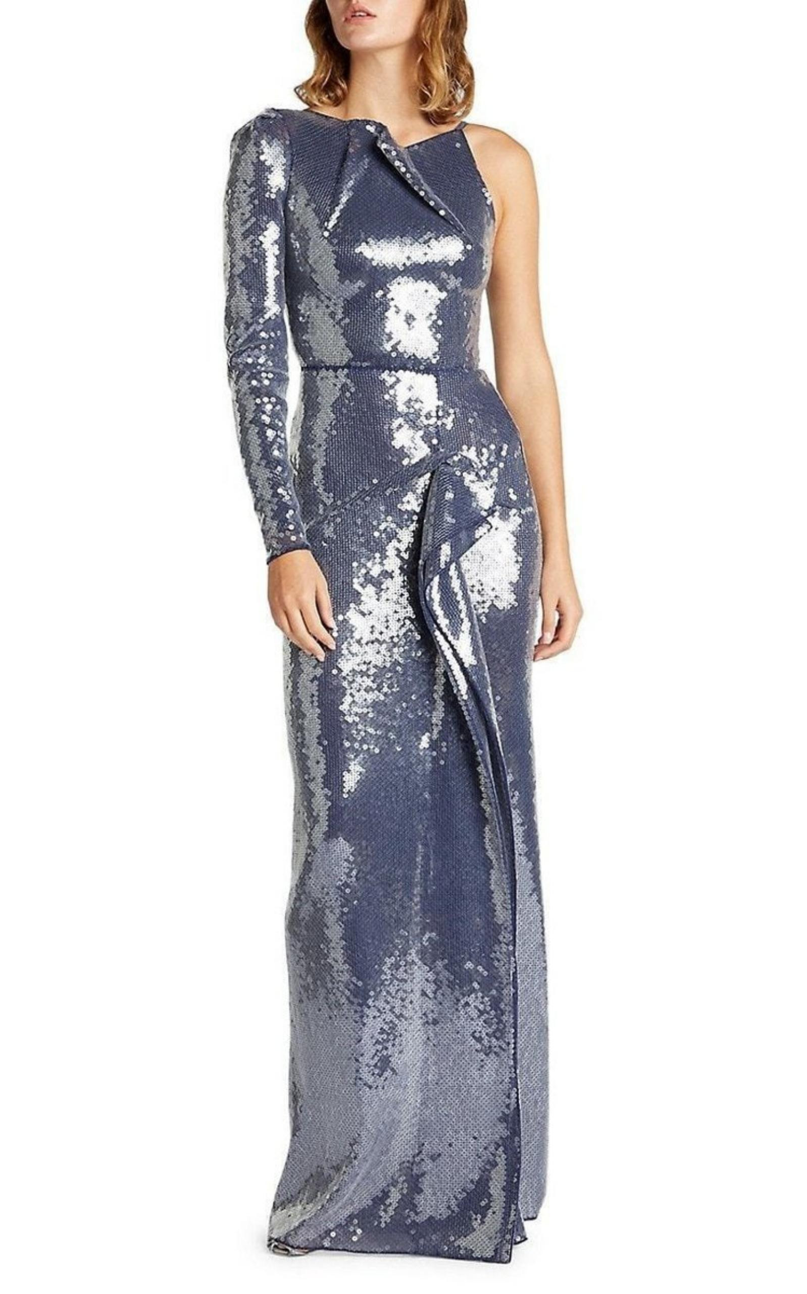Delamere One-Shoulder Sequin Gown - 2