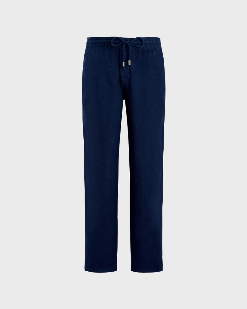 MEN LINEN PANTS REGULAR FIT SOLID 1