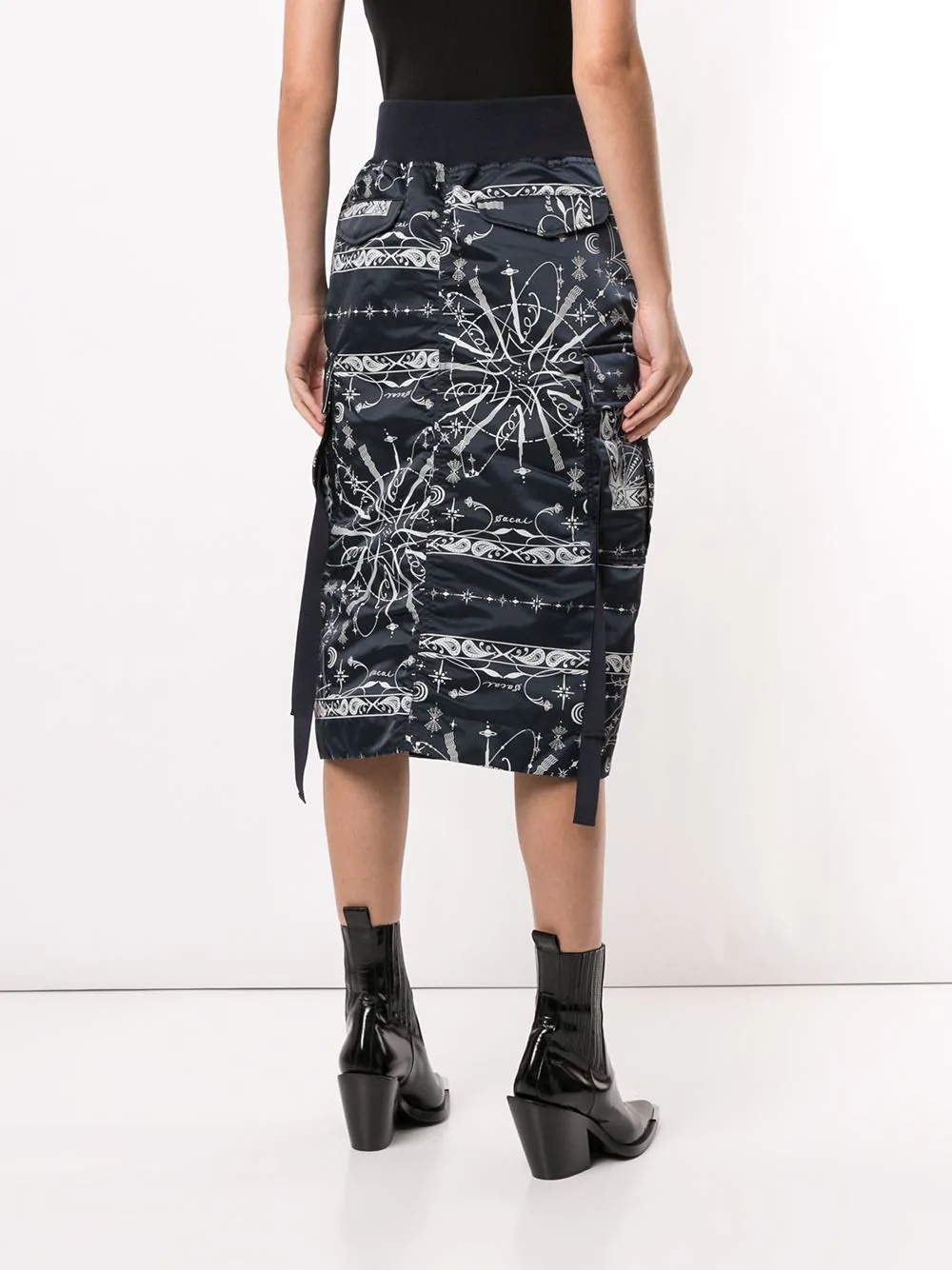 abstract print pencil skirt - 4