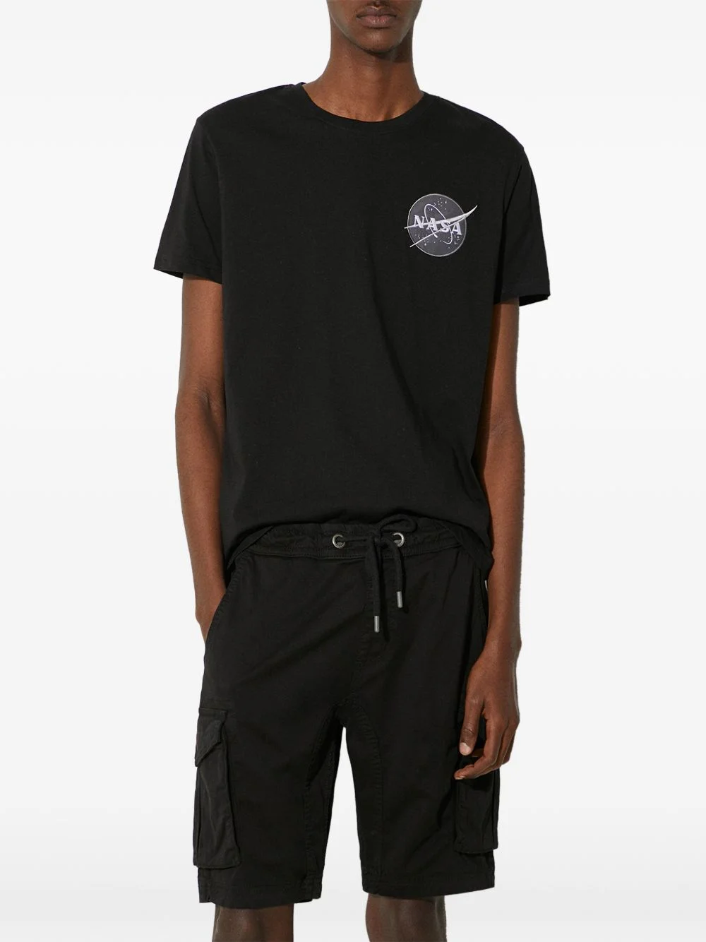 drawstring cargo shorts - 1
