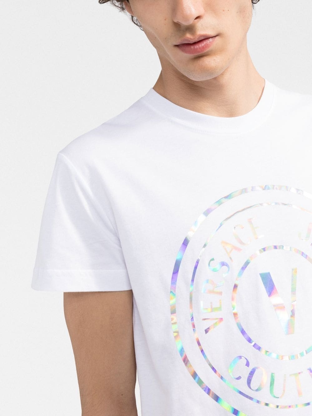 holographic logo print T-shirt - 5