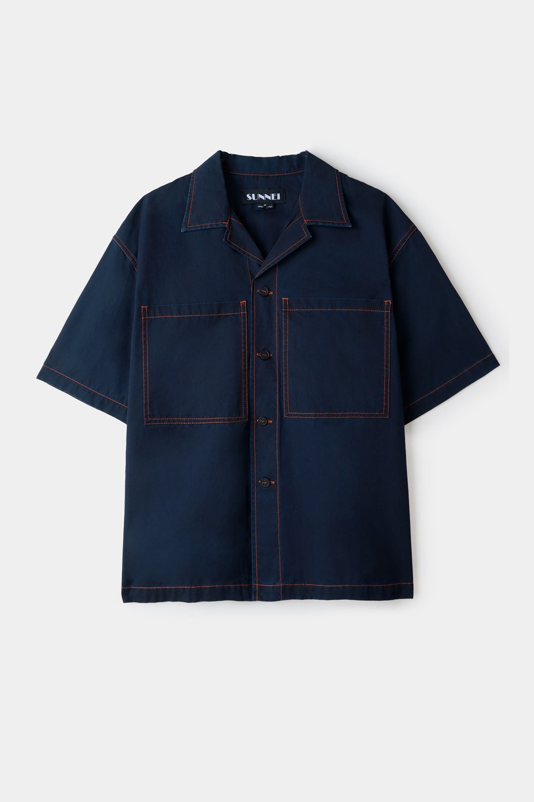 POCKET SHORTSLEEVE SHIRT / mid-washed denim - 2