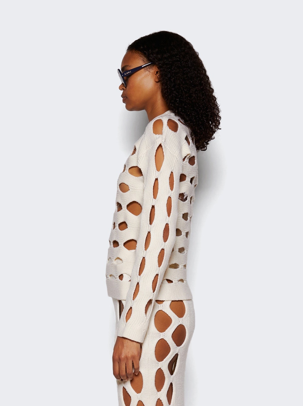 Galina Cut-out Sweater Ivory - 4