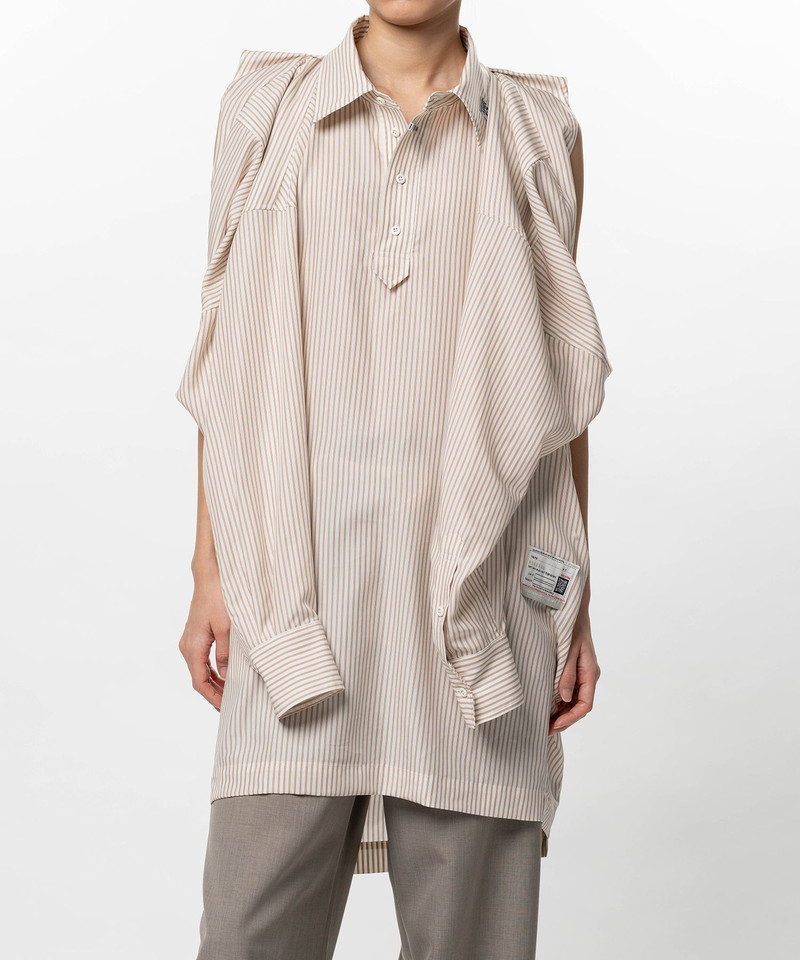 Vest Combined Stripe Shirt Dress 19