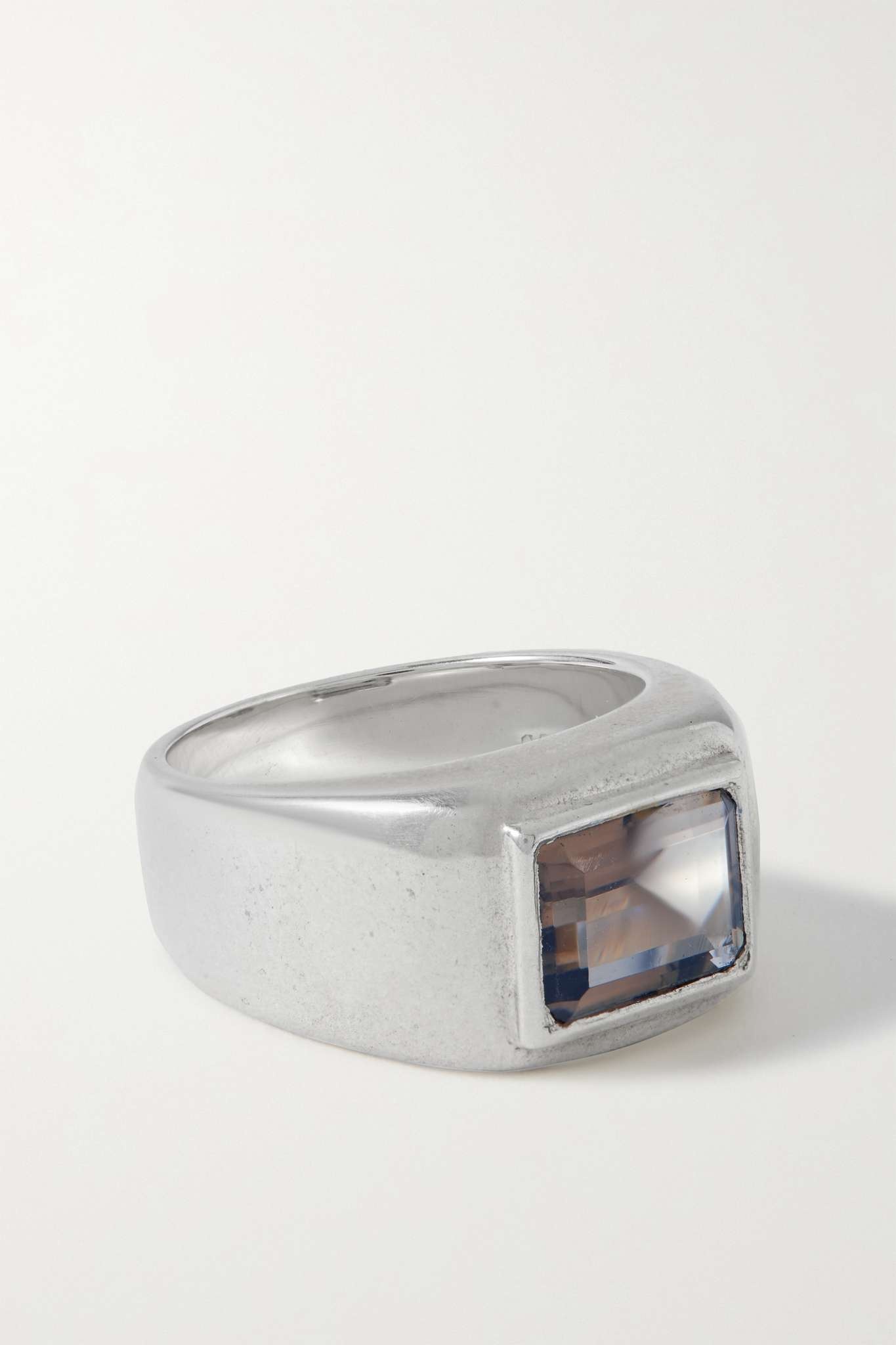 Walter silver quartz signet ring - 1