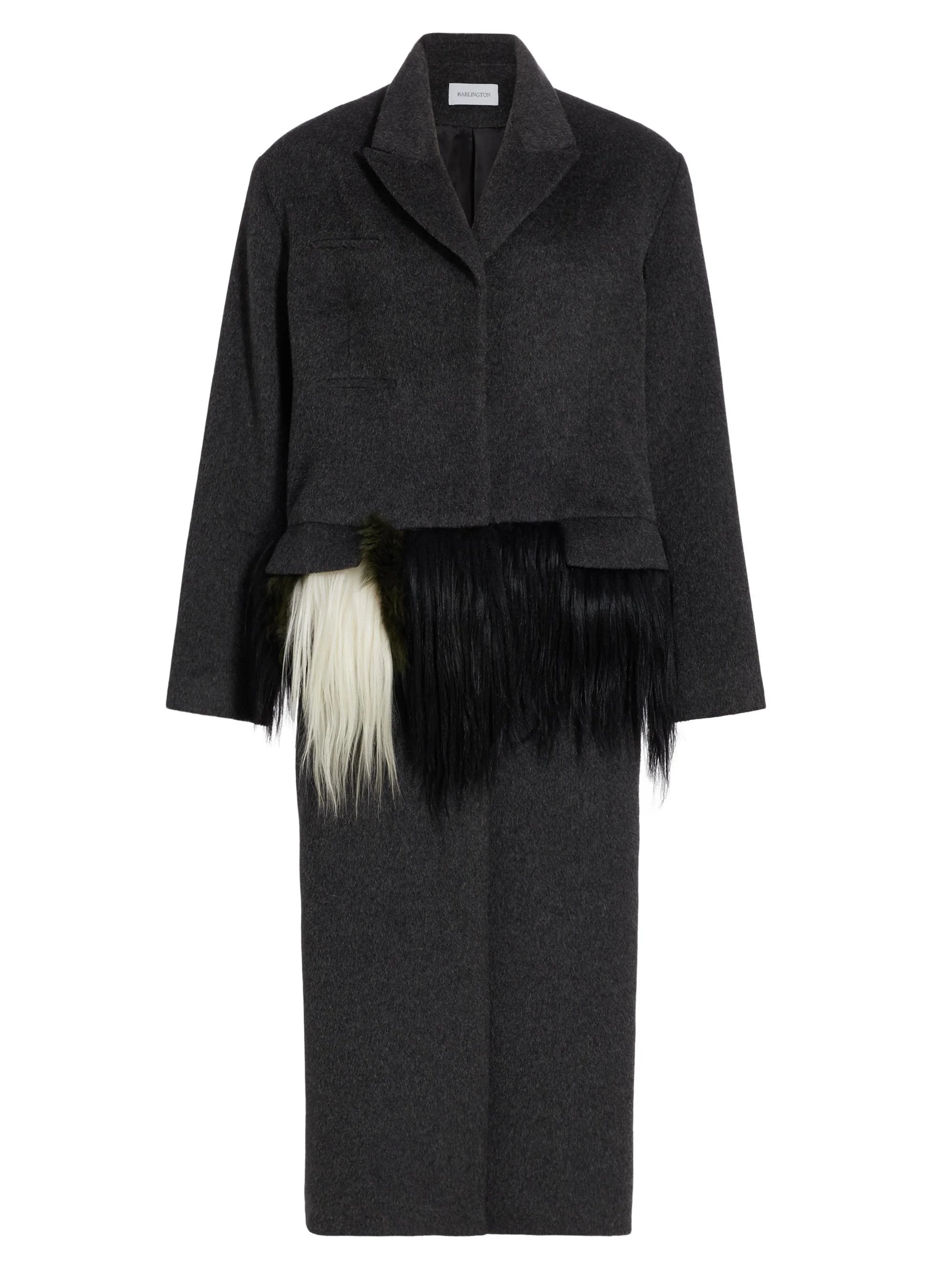Women's Fera Wool-Blend Coat - Grigio Antracite - 1