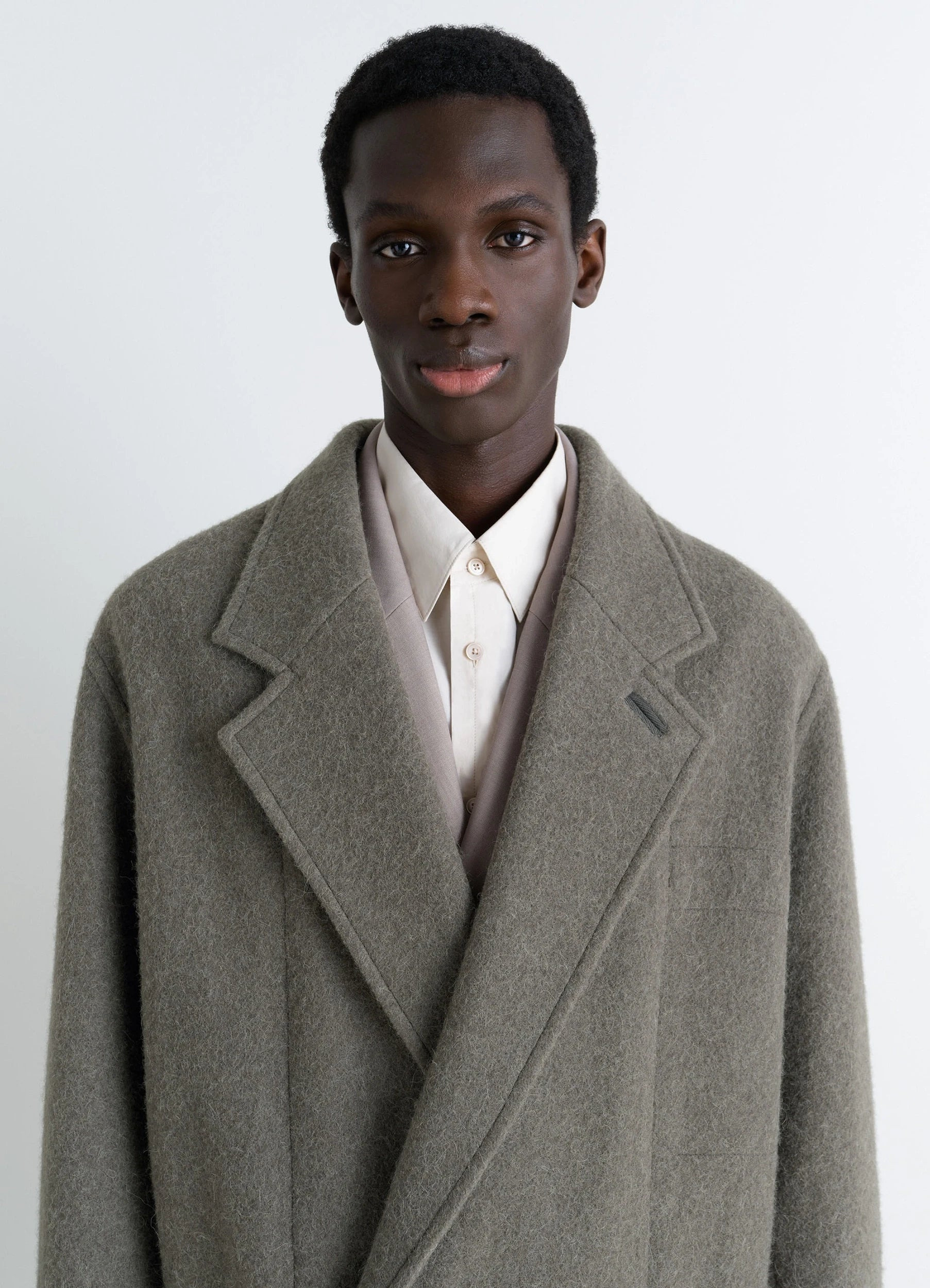 ジャケット・アウター LEMAIRE LIGHT FELTED WOOL LONG OVERSHIRT Lemaire FELT WOOL JACKET | REVERSIBLE