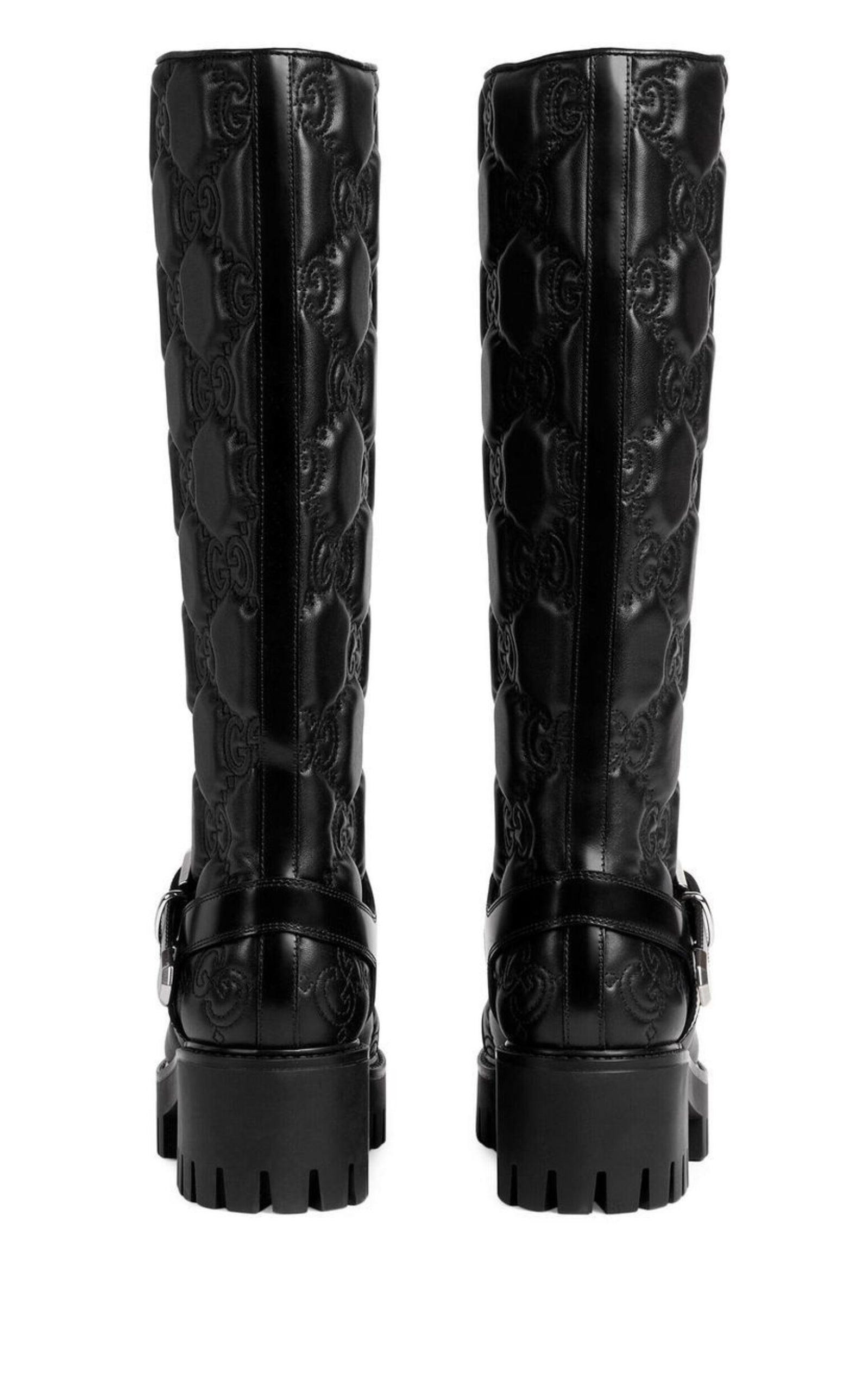 GG Matelassé Lug Sole Boots - 5