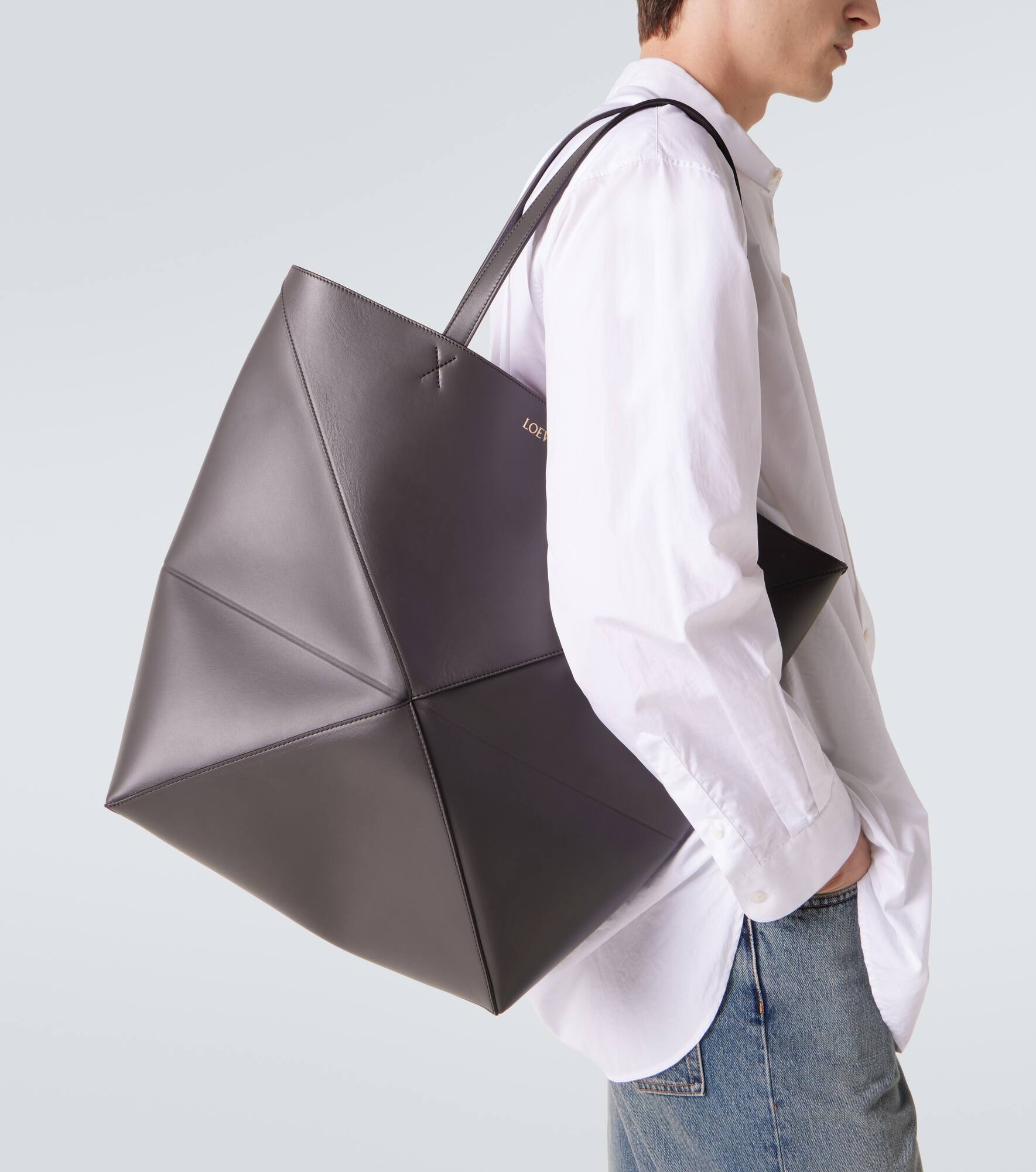Puzzle Fold XL leather tote bag - 3