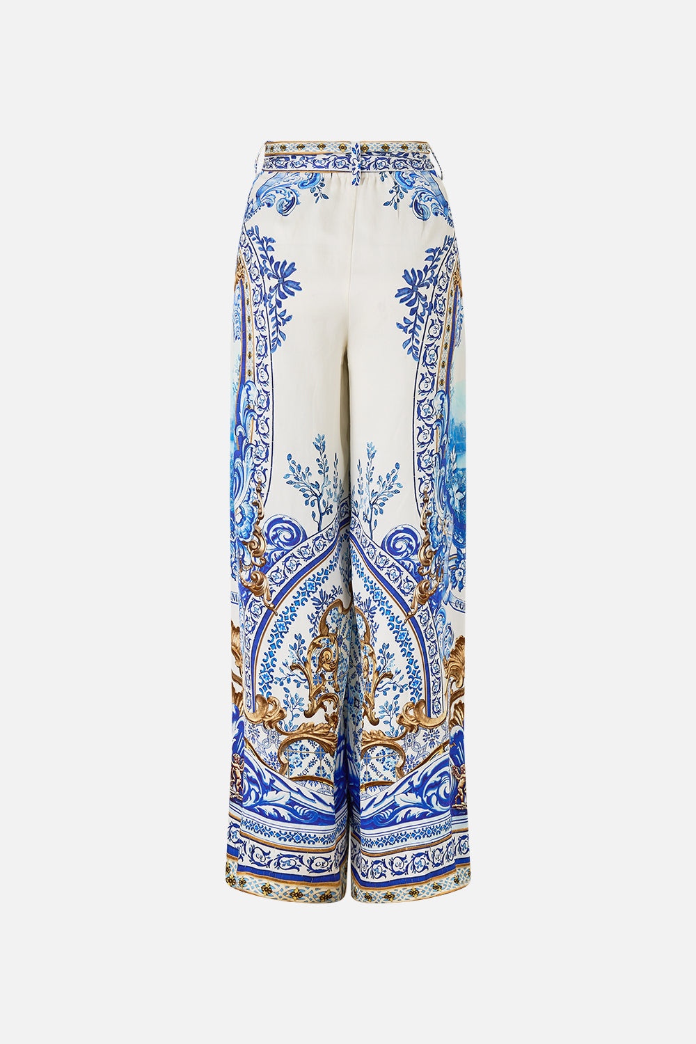 SCARF BELT WIDE LEG PANT - 7