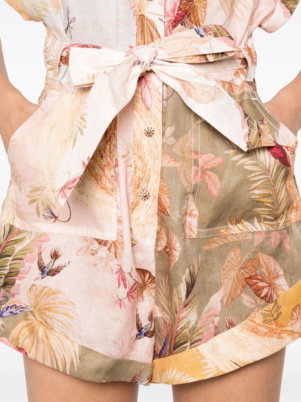 Zimmermann Women Ascension Linen Playsuit - 2