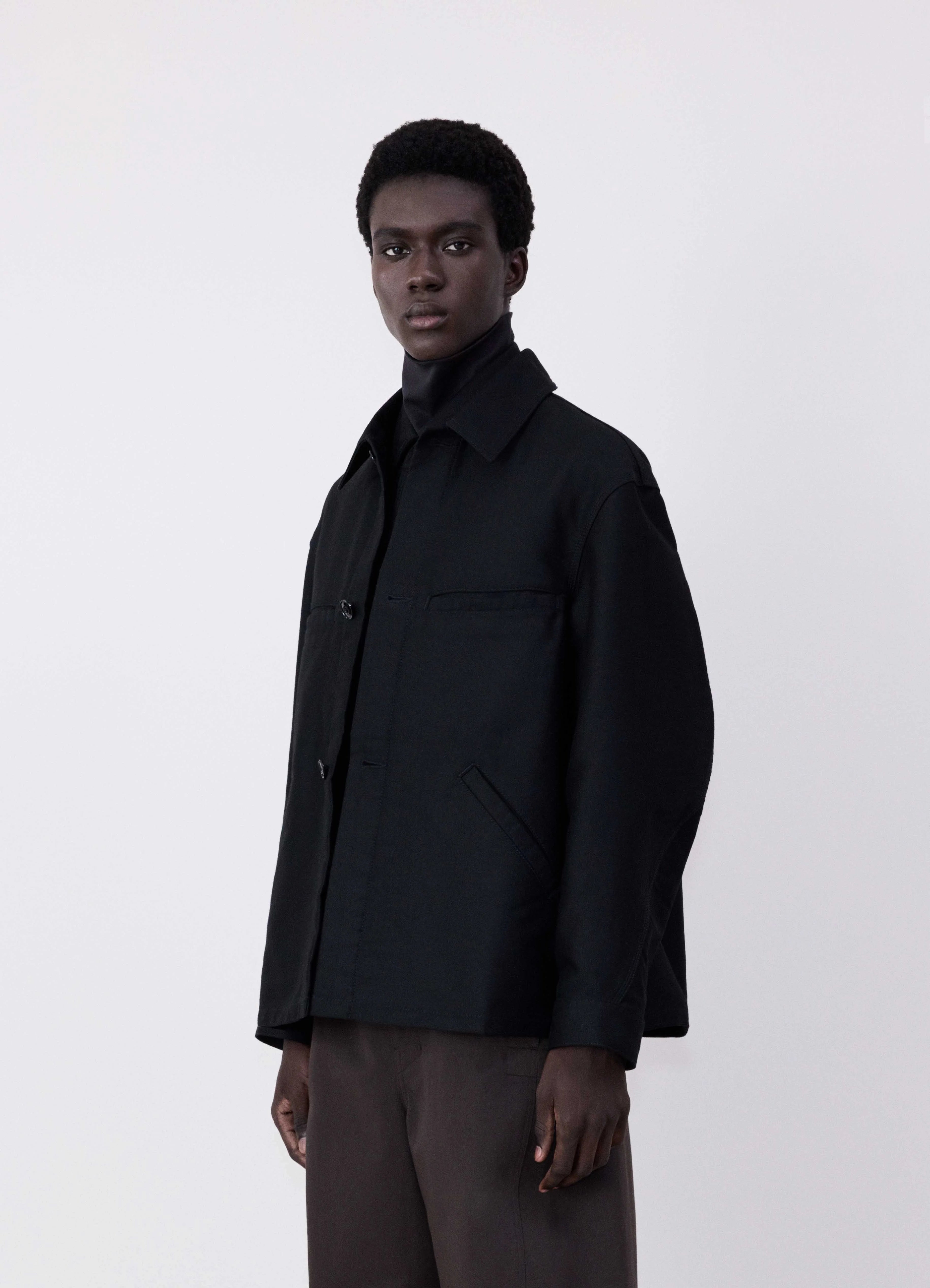 ジャケット・アウター LEMAIRE WORKWEAR JACKET XS BLACK LEMAIRE - BLACK WORKWEAR JACKET – LE LABO STORE