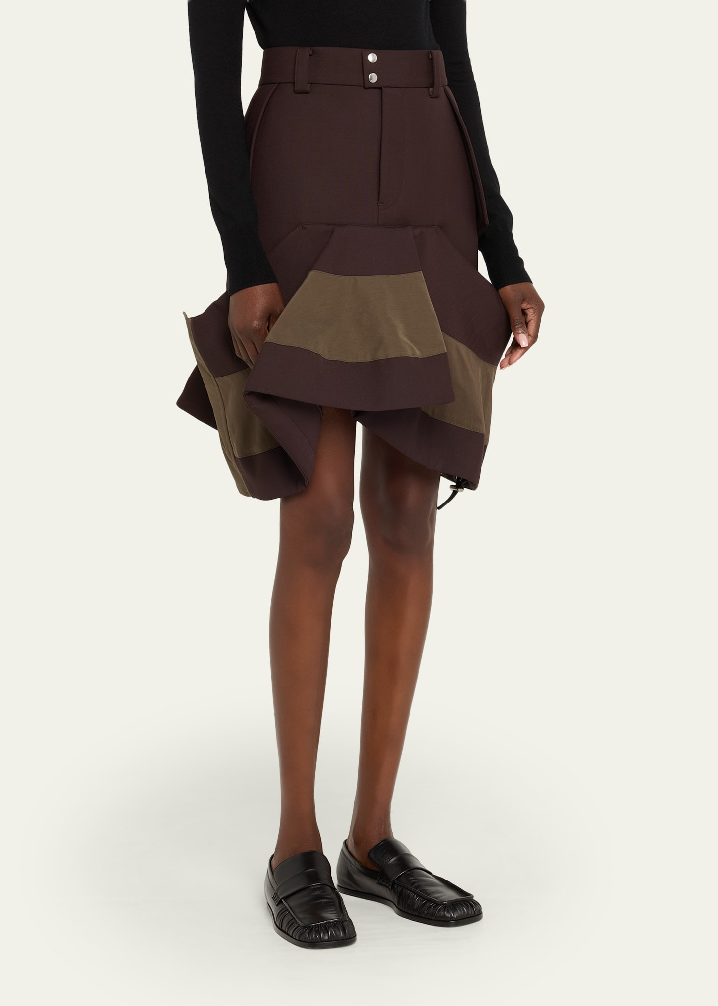 Hybrid Asymmetric Flounce Skirt - 4