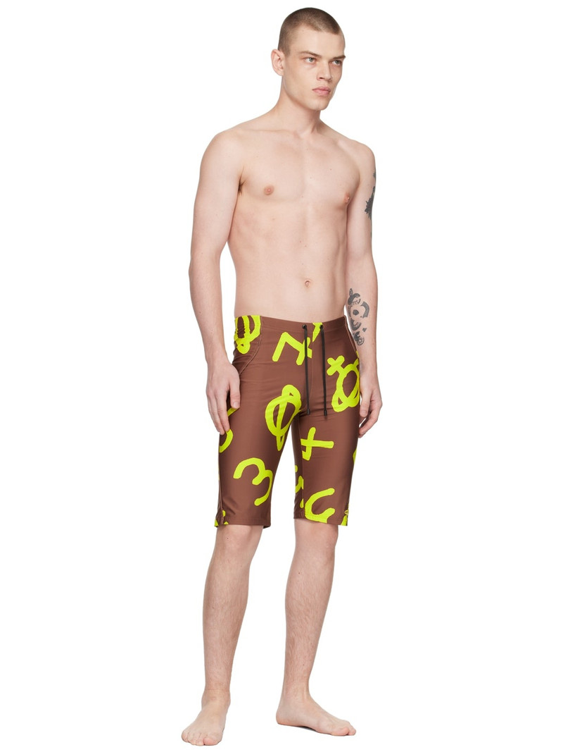 Vivienne Westwood Brown Printed Swim Shorts outlook