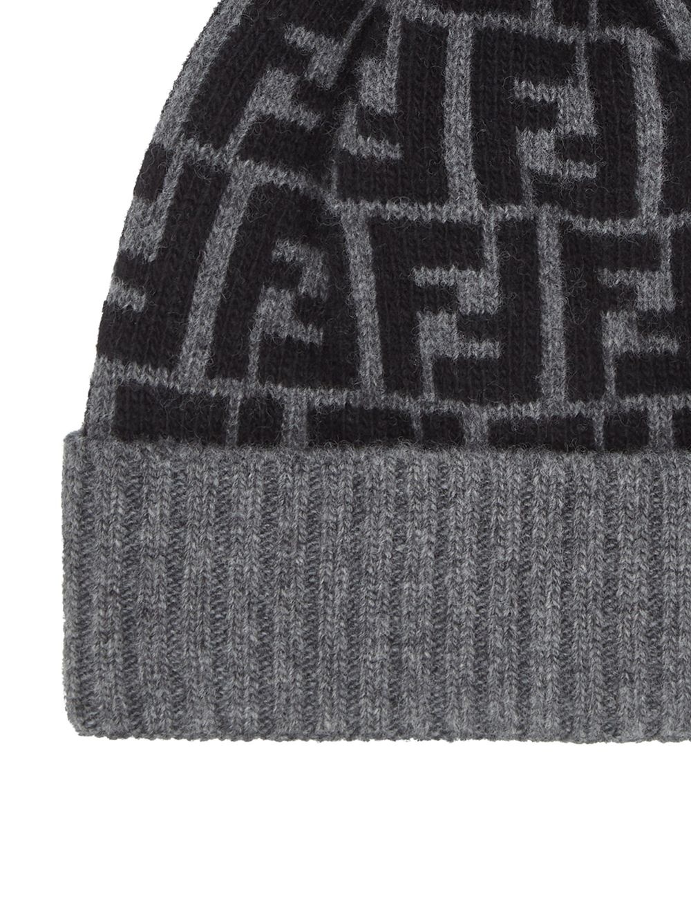 FF pattern pompom beanie - 2