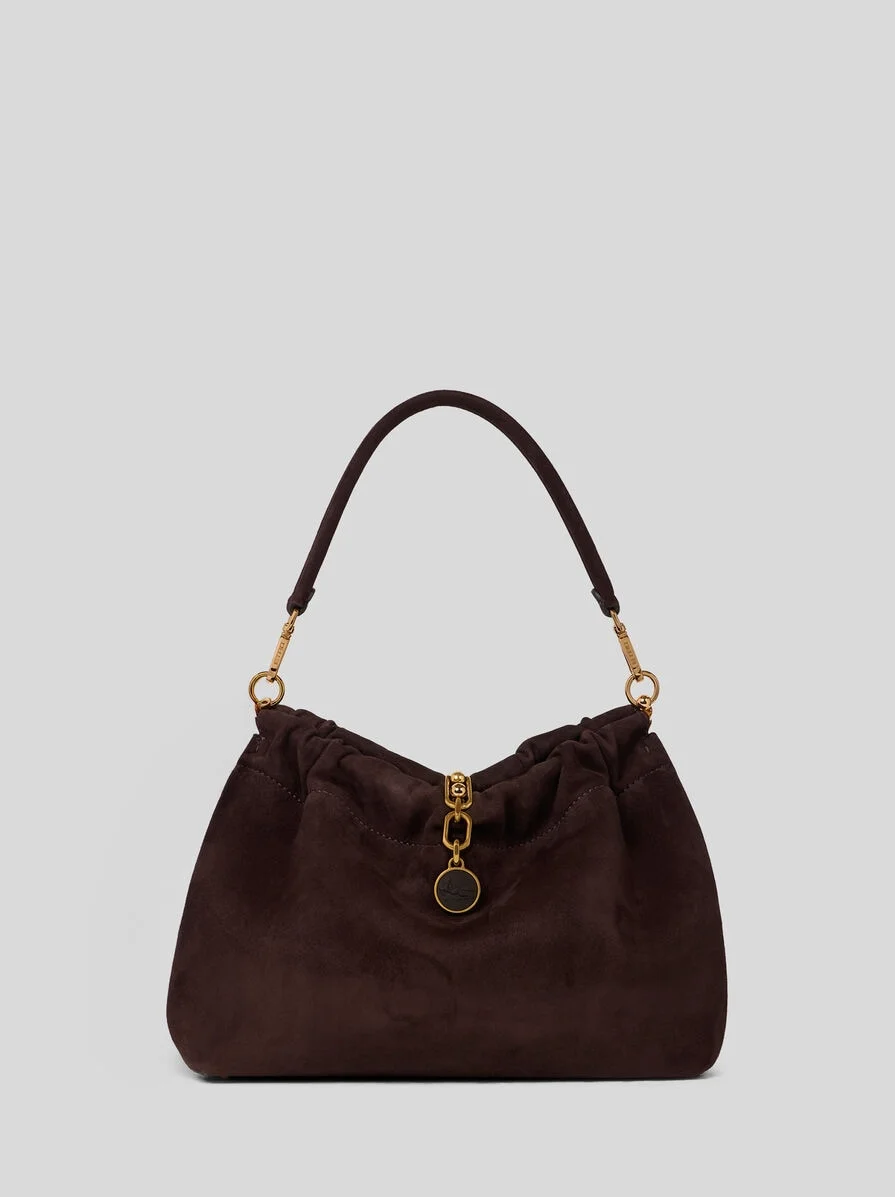 MEDIUM VELA BLOSSOM BAG IN SUEDE - 1