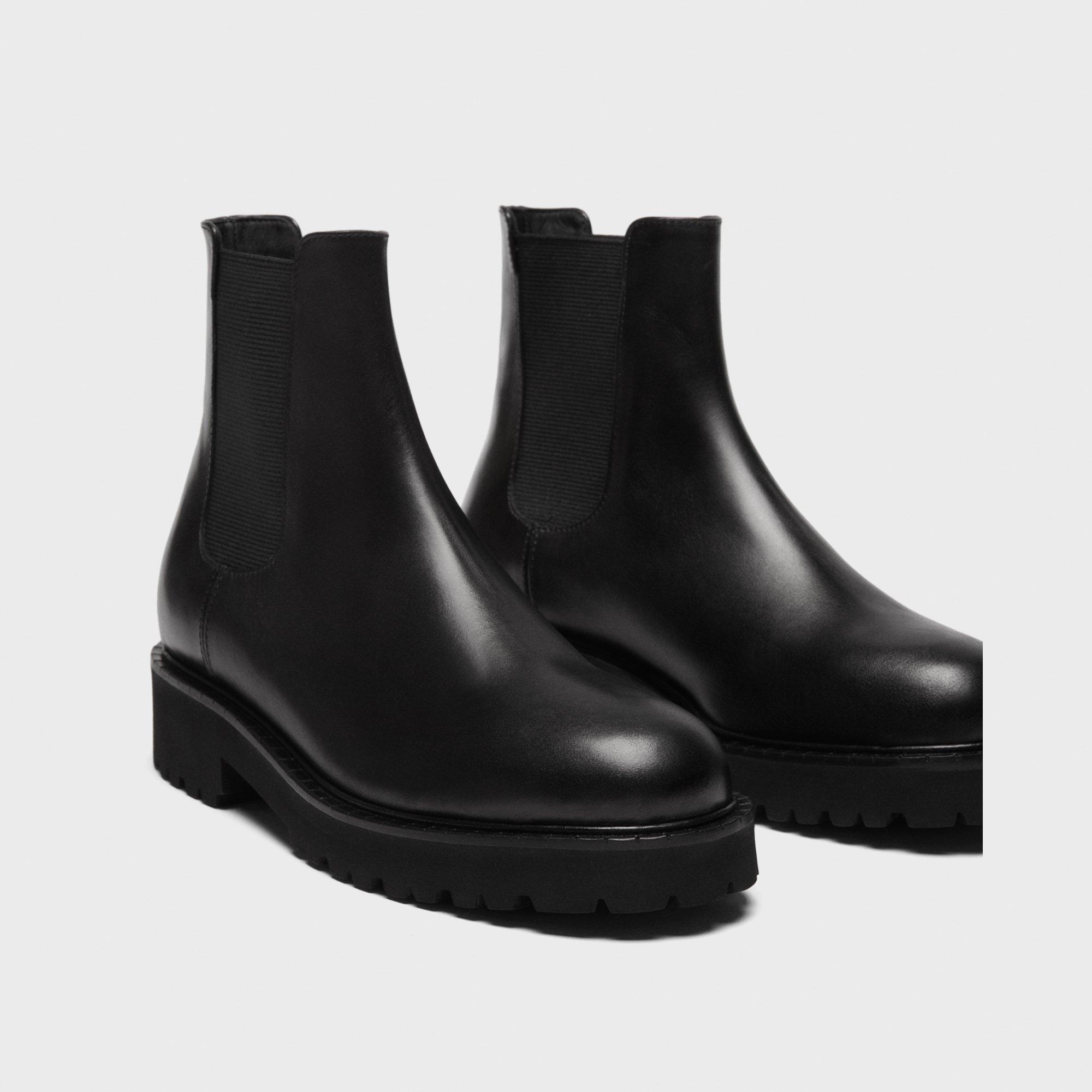 Lug Chelsea Booties in Leather - 5
