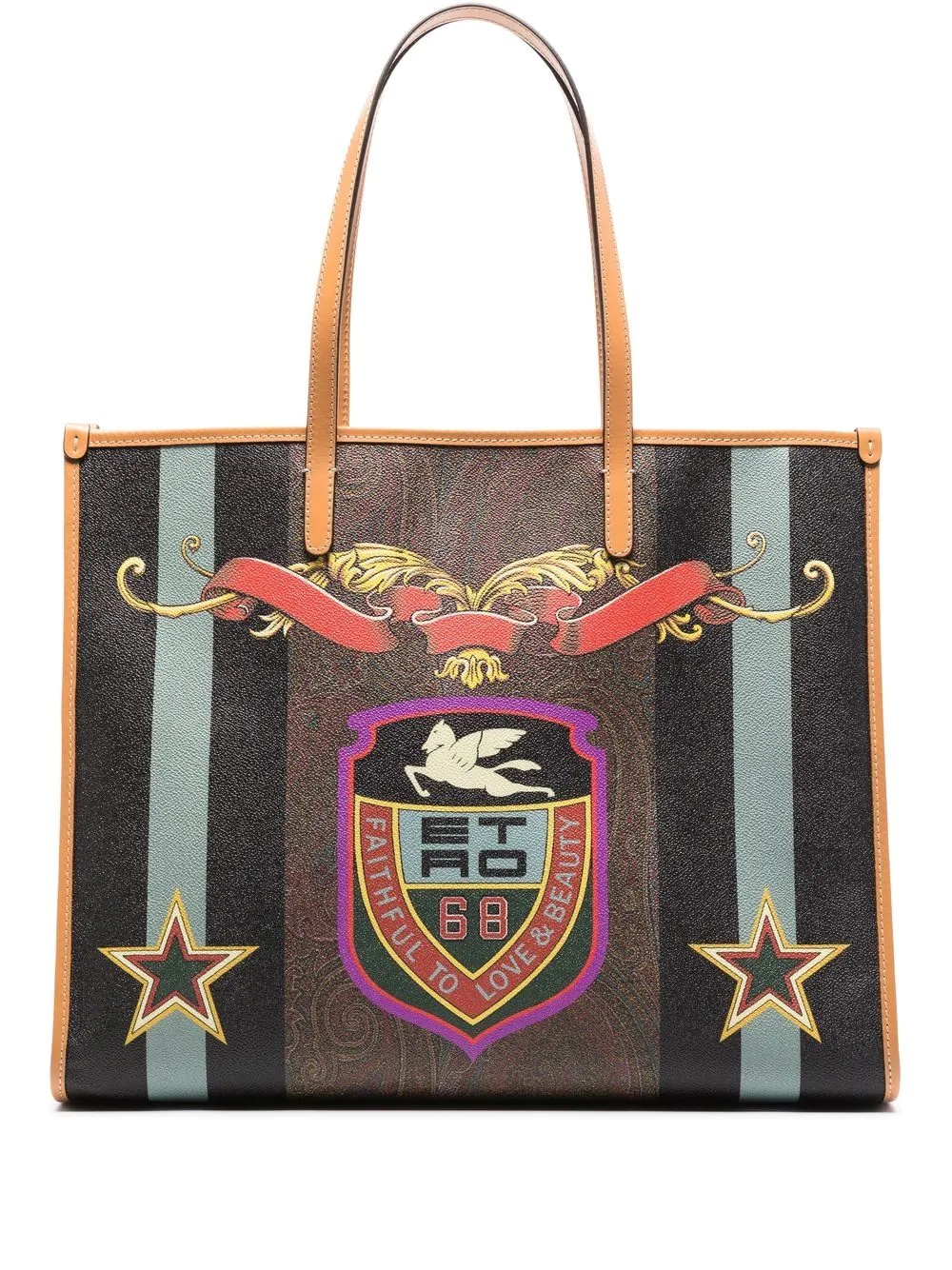 college-print tote bag - 1