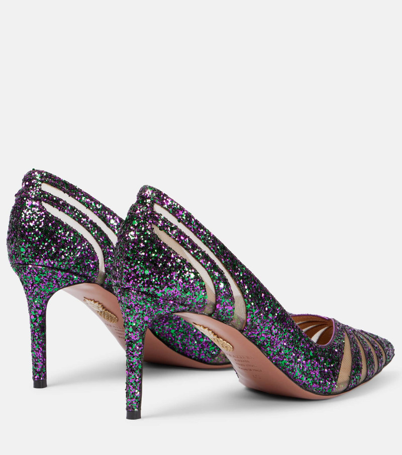 AQUAZZURA Spy 75 glitter pumps outlook