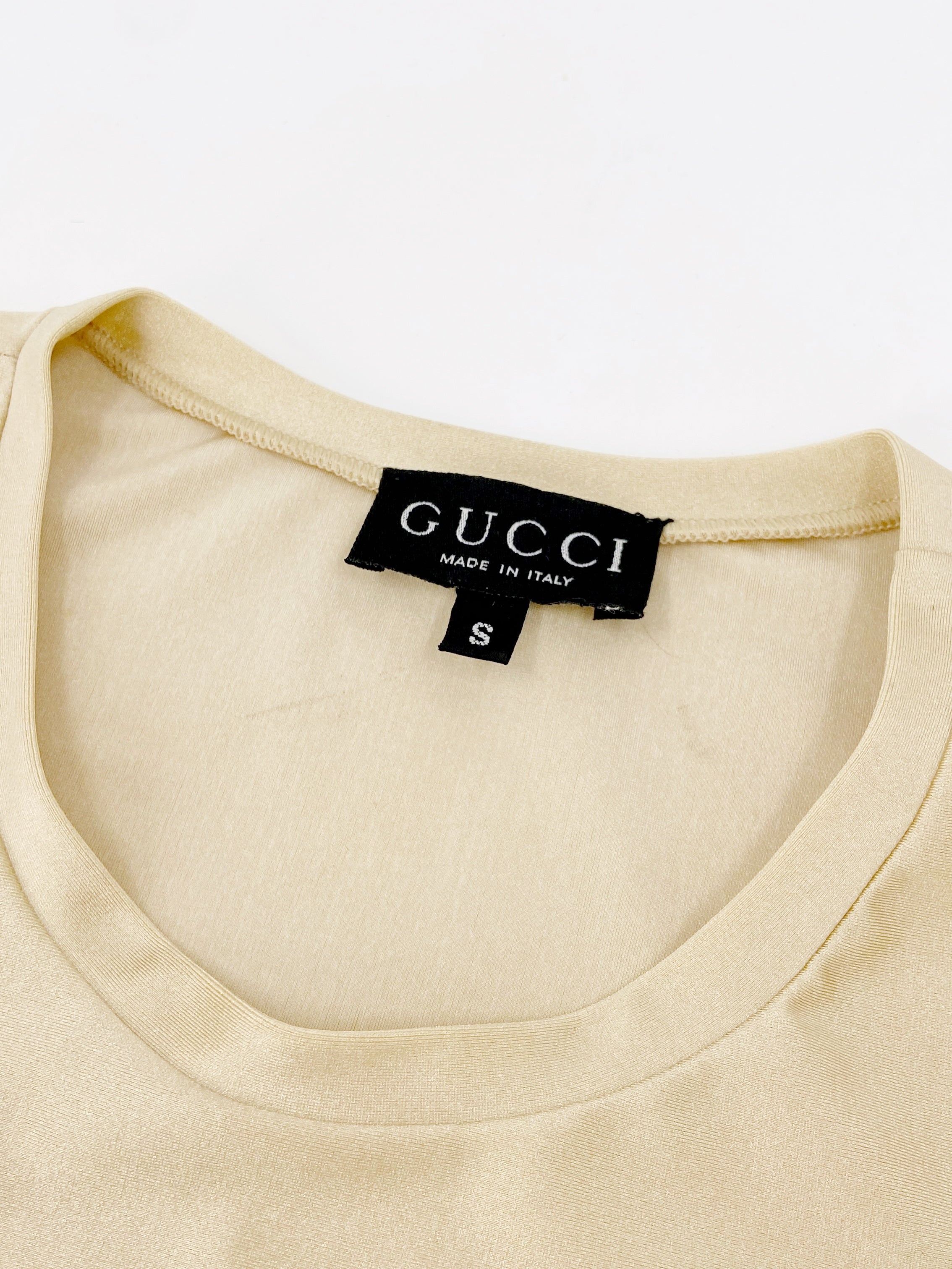 Gucci Spring 1997 Tom Ford Beige Ombré Tee S - 13