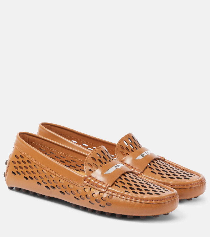 Gommino perforated leather driving shoes 1