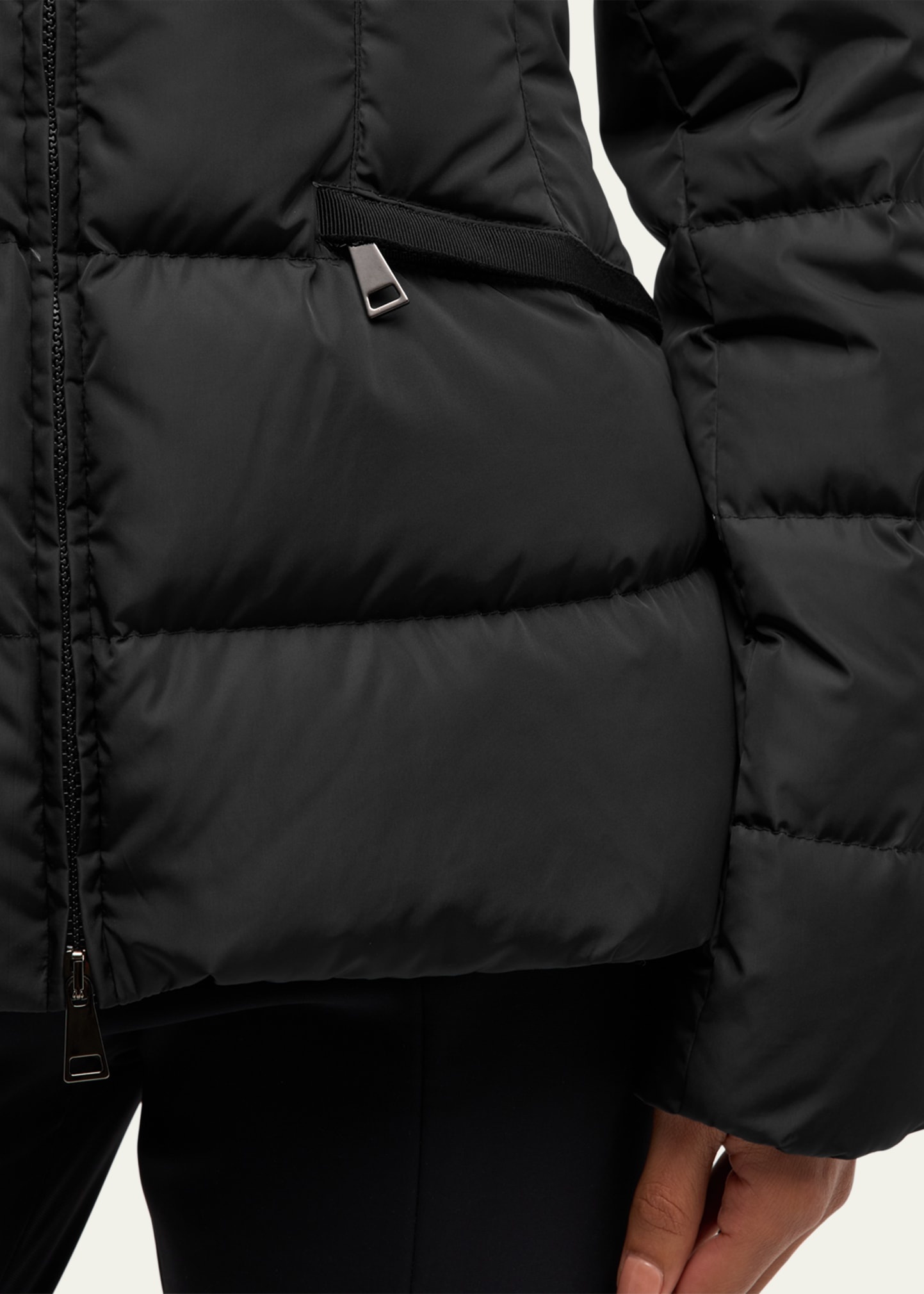 Avoce Hooded Puffer Jacket with Elastic Belt - 5