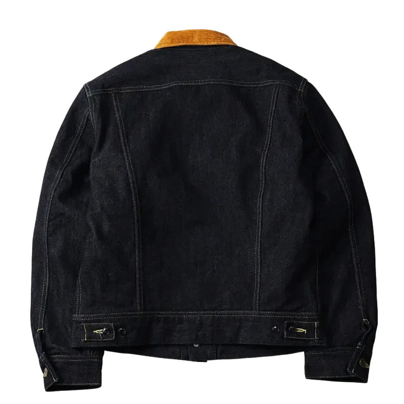 THE FLAT HEAD FN-OJ-D102 14.5oz Left-Hand Twill Zimbabwe Cotton Denim Blanket Jacket Blue outlook