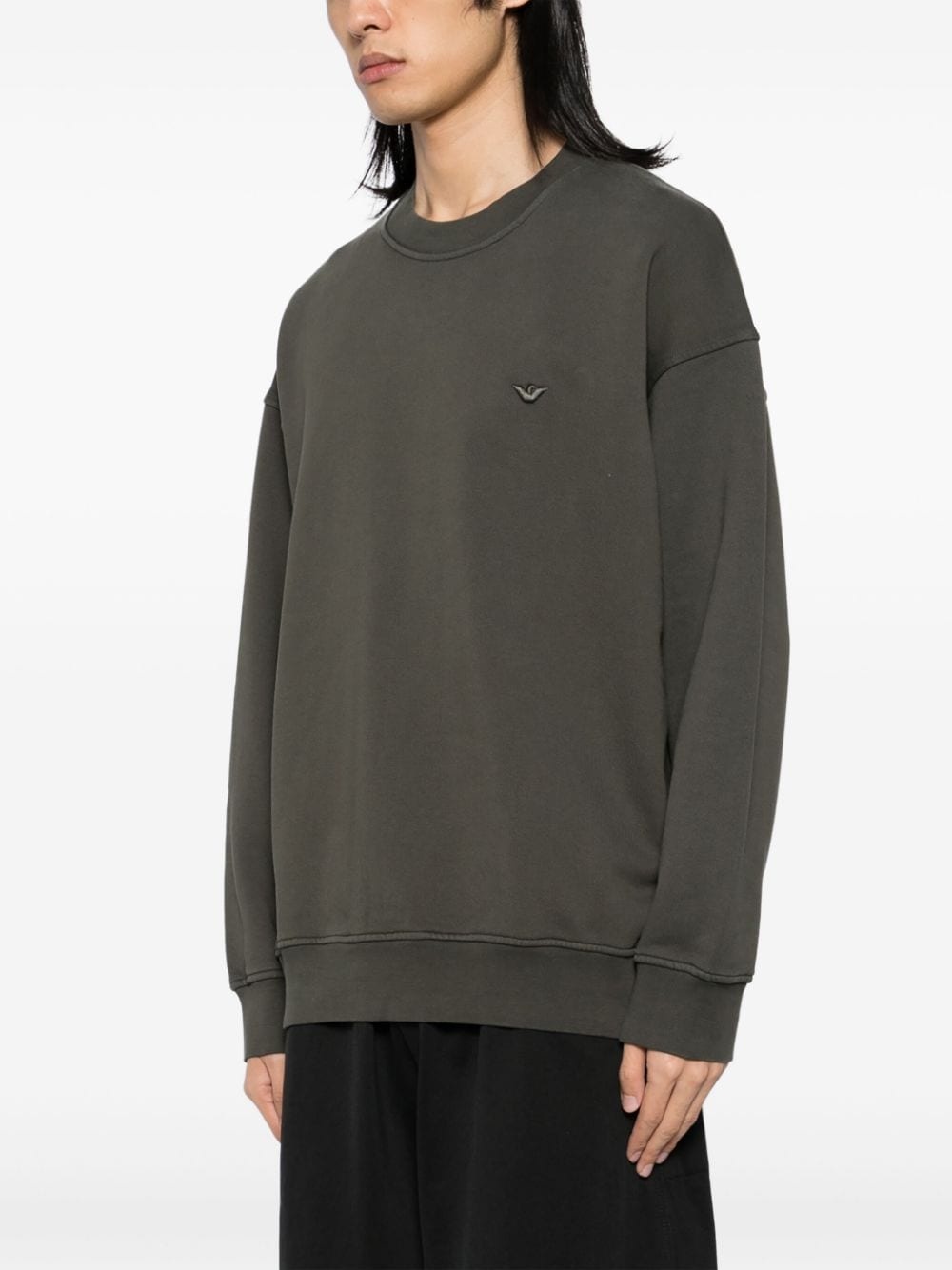 logo-embroidered sweatshirt - 3
