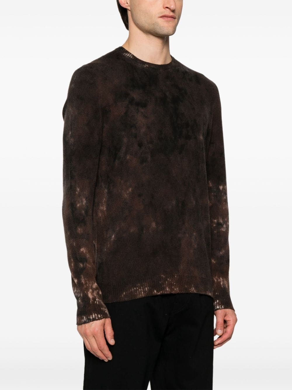 bleached-effect cashmere jumper - 3