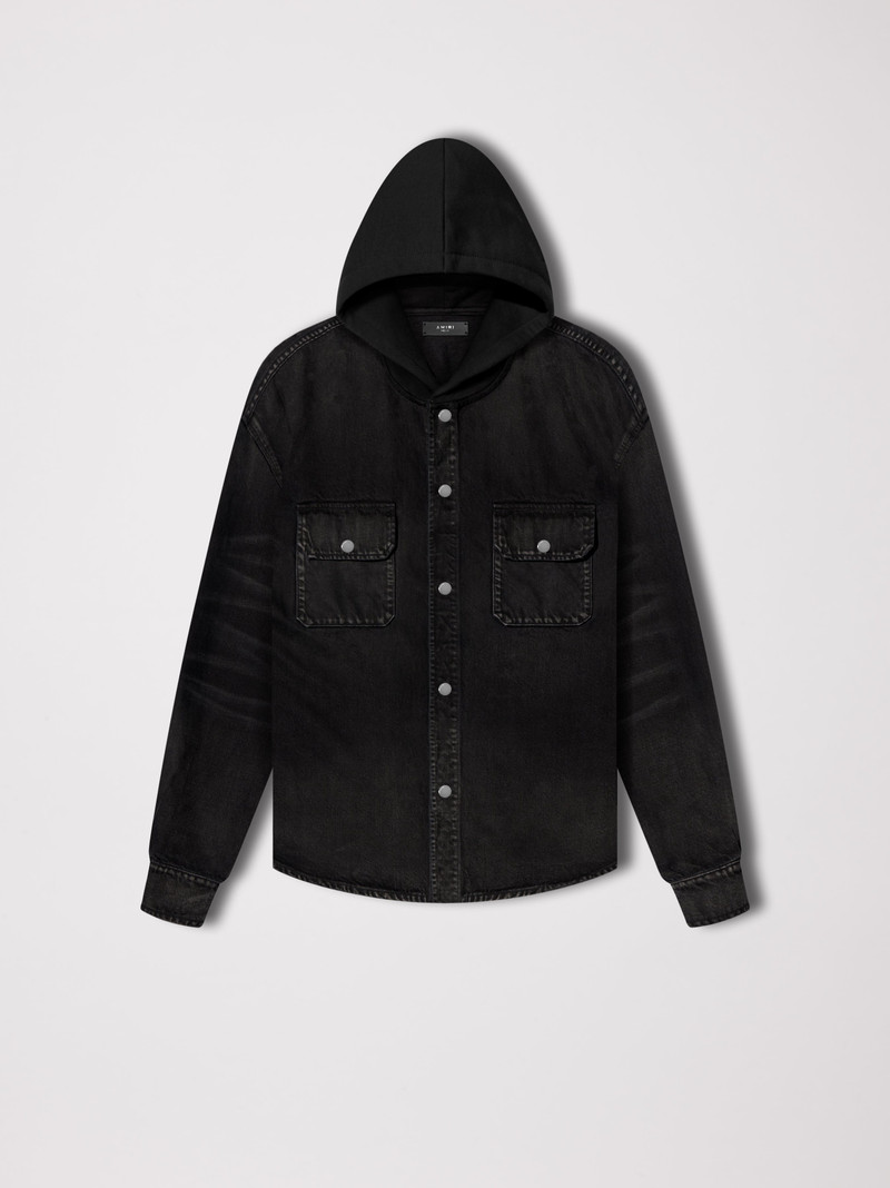 DENIM HOODED OVERSHIRT 1