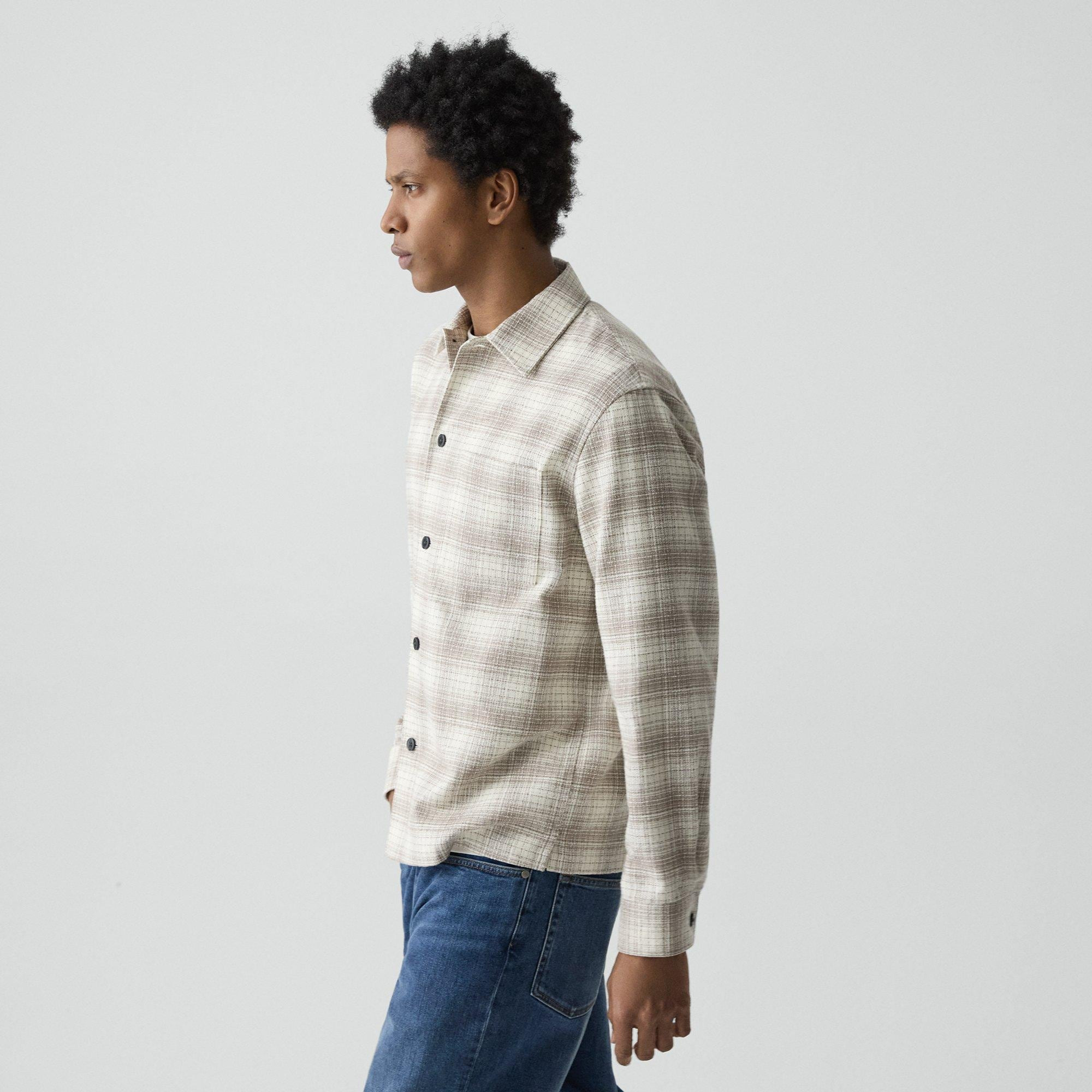 Button-Up Shirt in Textured Check - 3